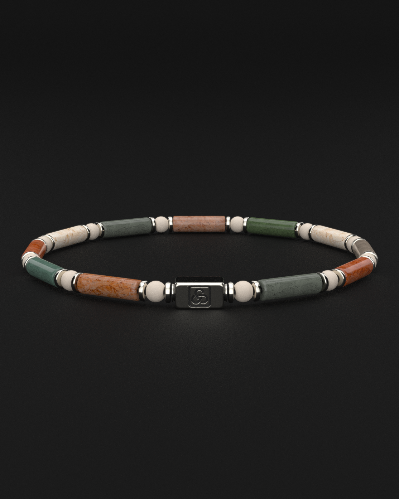 Ocean Agate + Rice Bracelet 4mm | PIPE