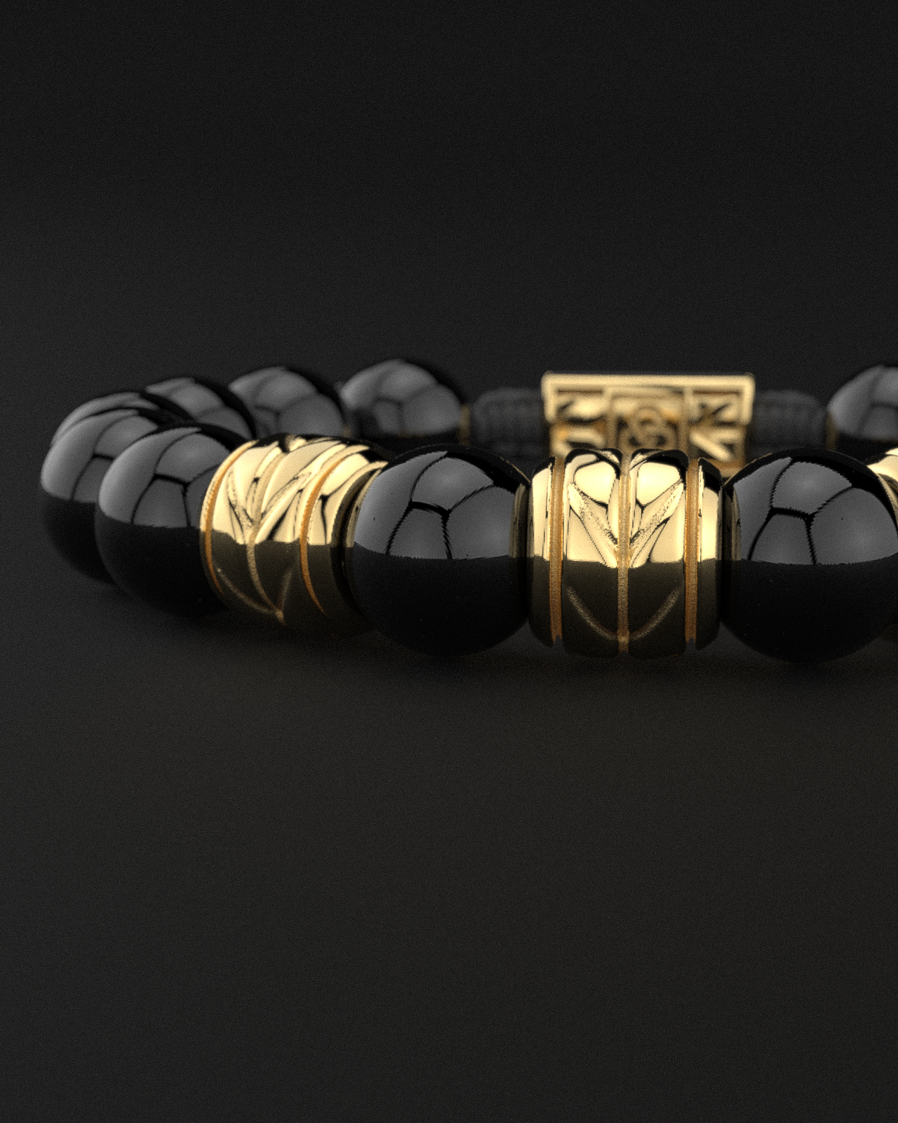 Onyx Bracelet 12mm | Woven