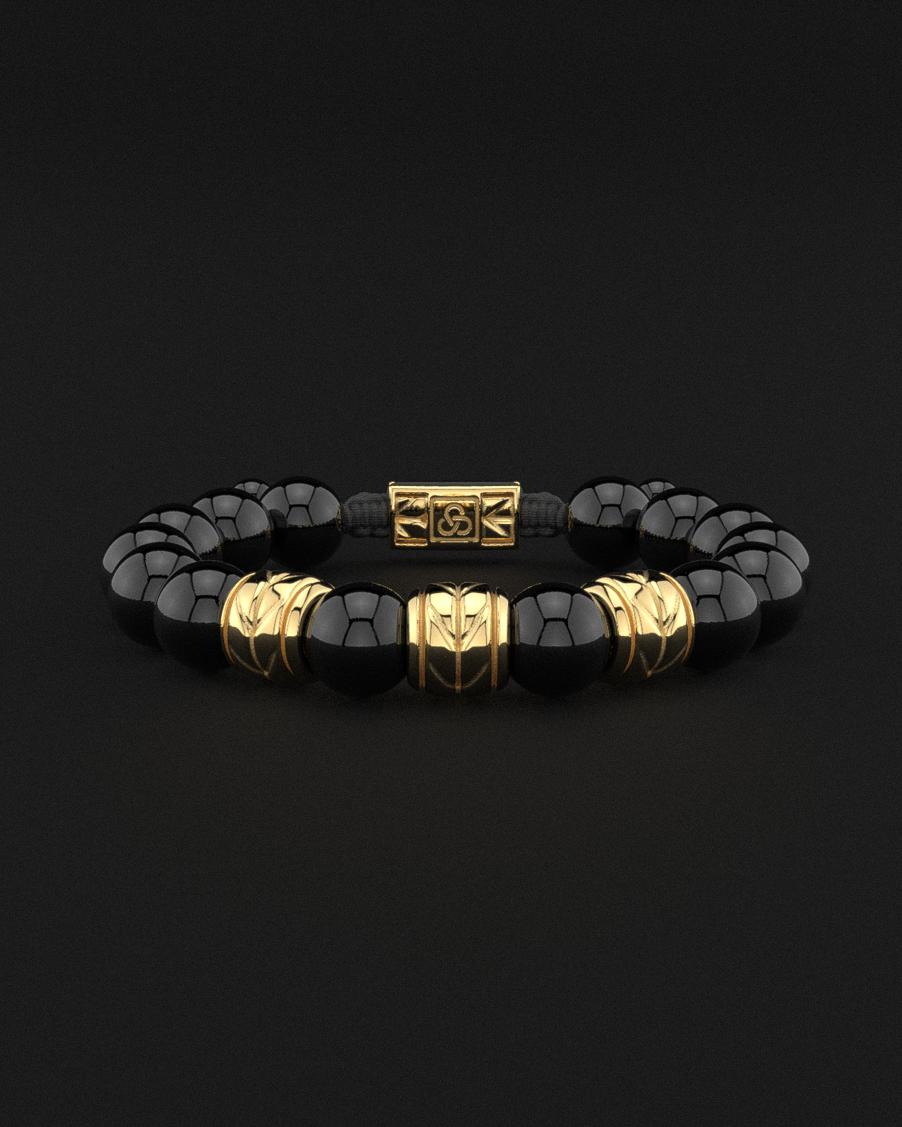 Onyx Bracelet 12mm | Woven