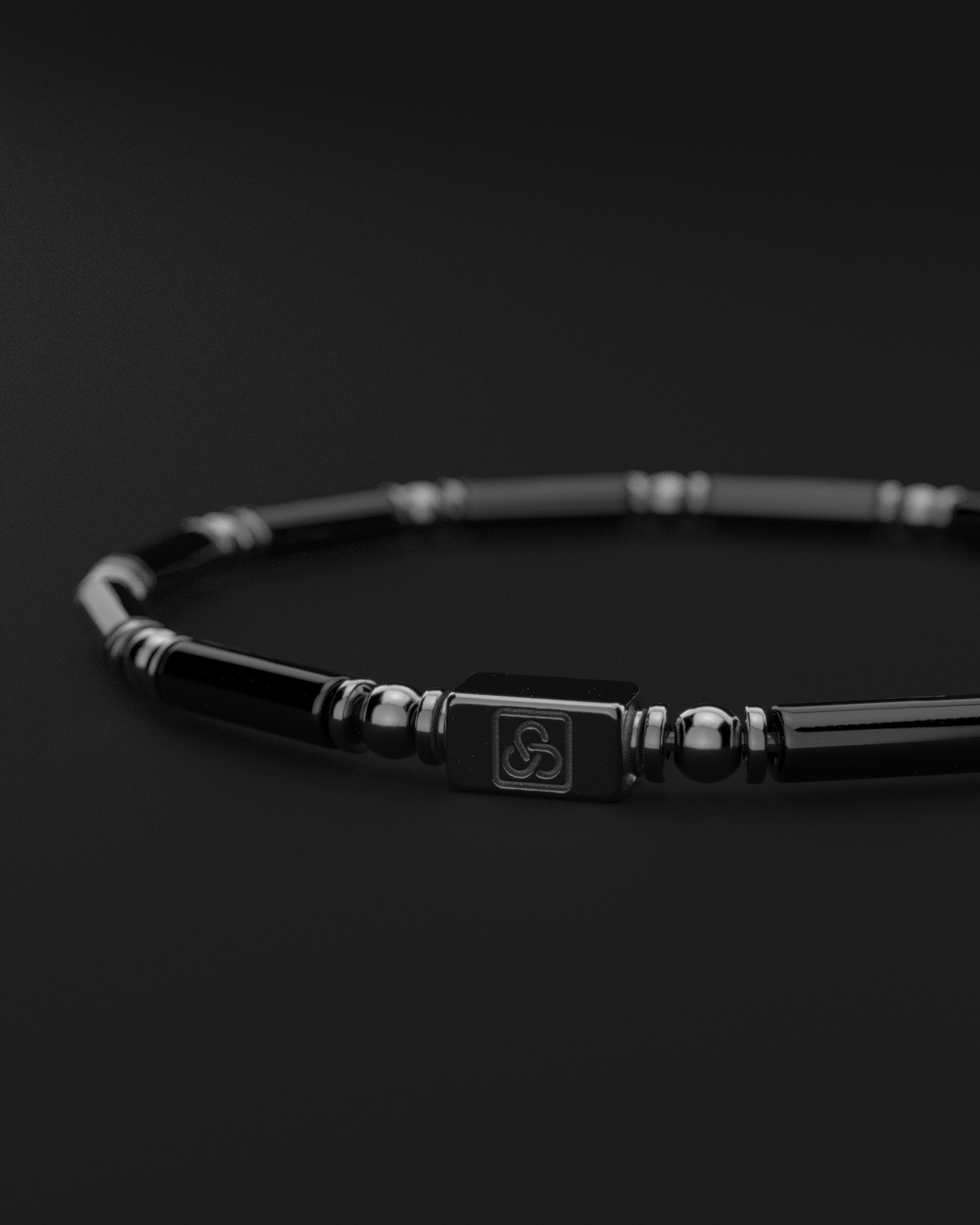 Onyx + Hematite Bracelet 4mm | PIPE