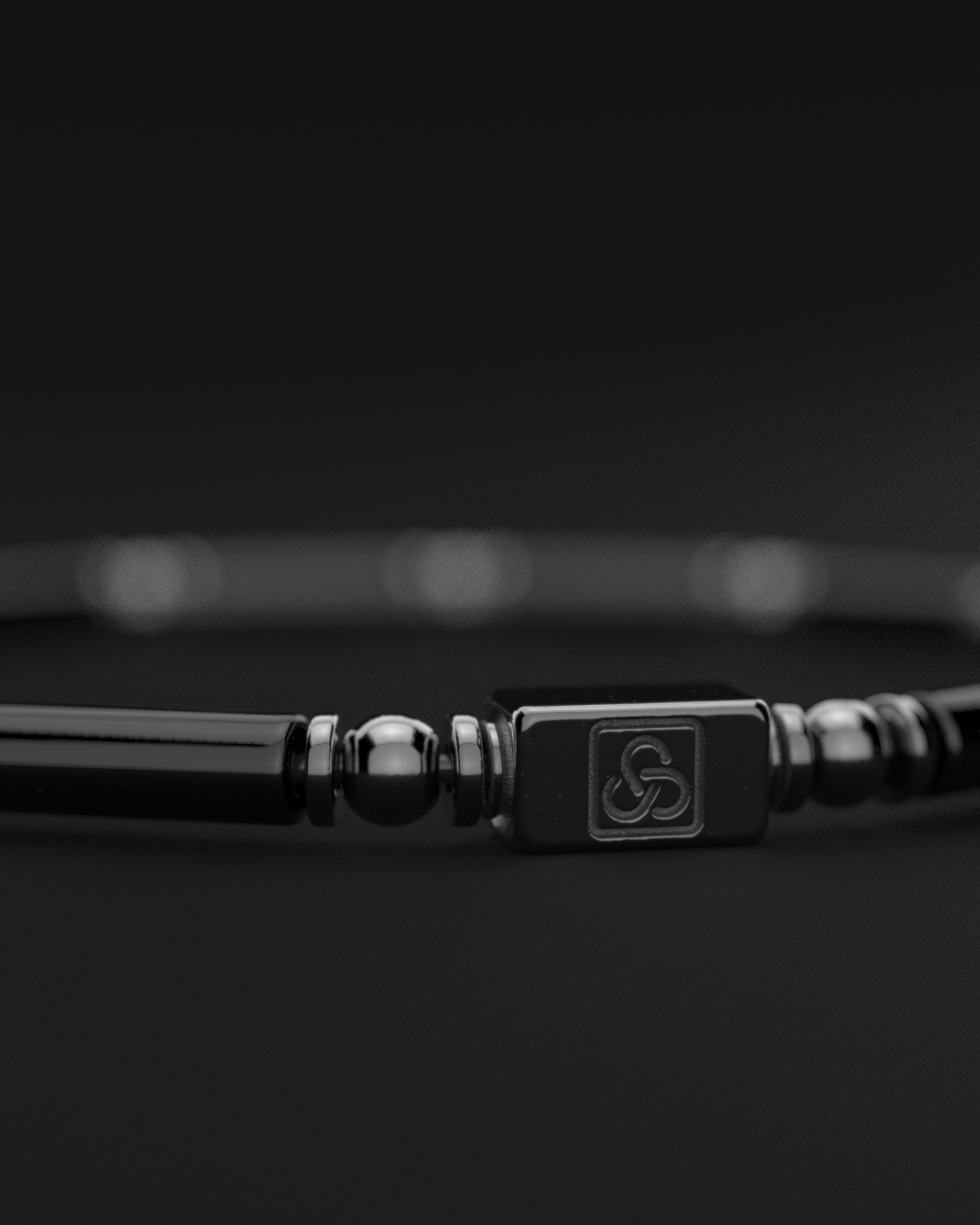 Onyx + Hematite Bracelet 4mm | PIPE