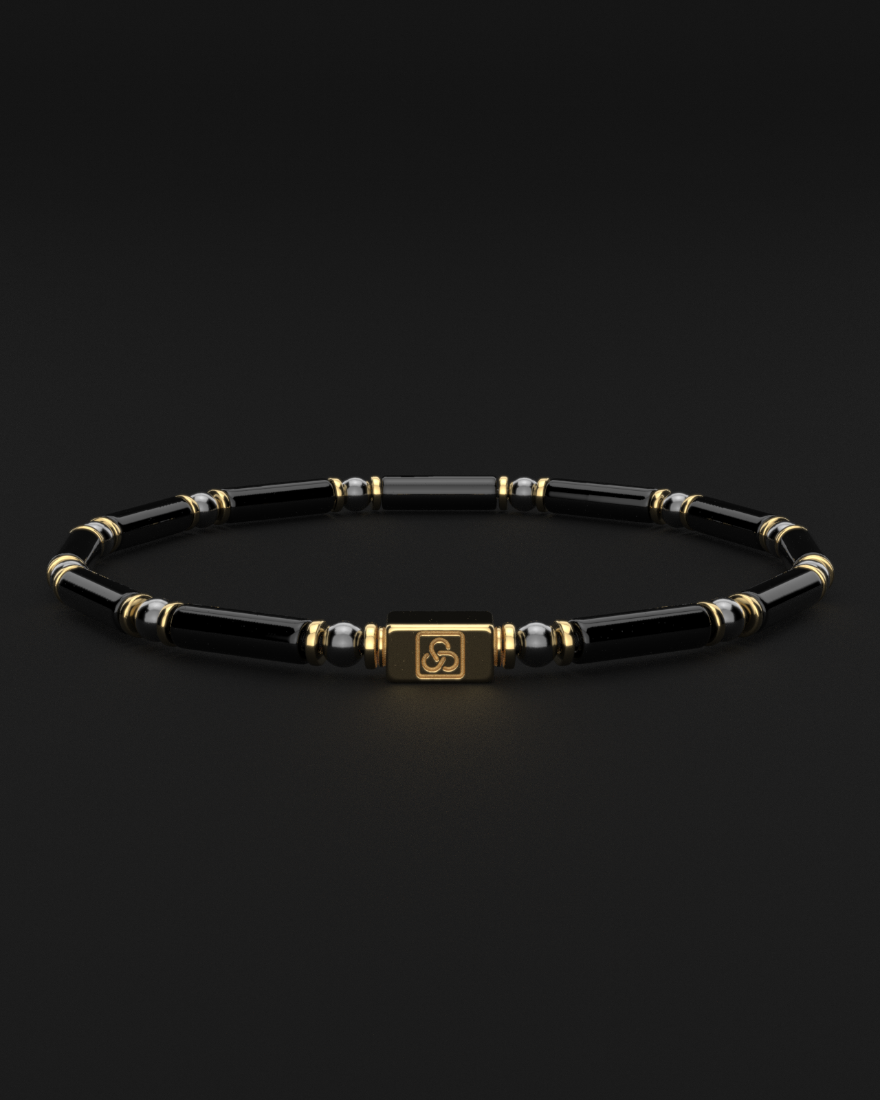 Onyx + Hematite Bracelet 4mm | PIPE