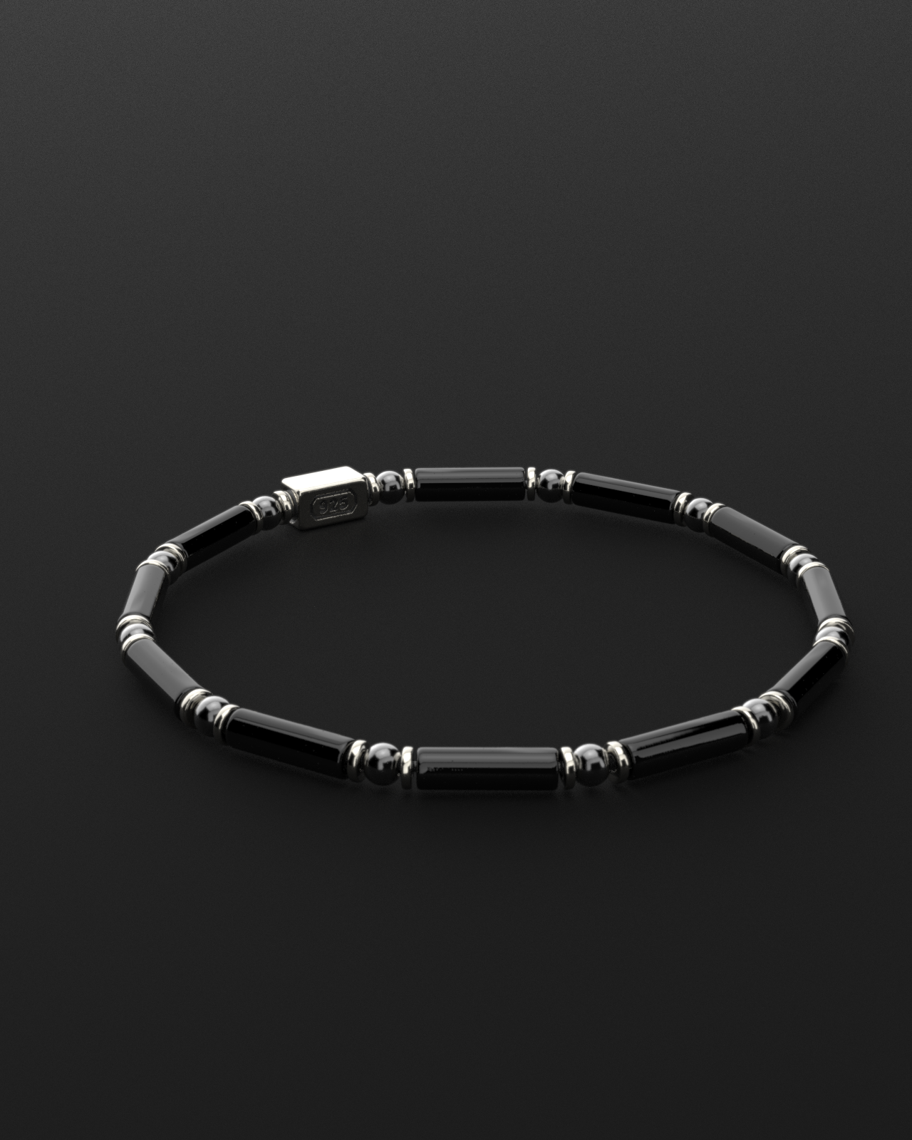 Onyx + Hematite Bracelet 4mm | PIPE