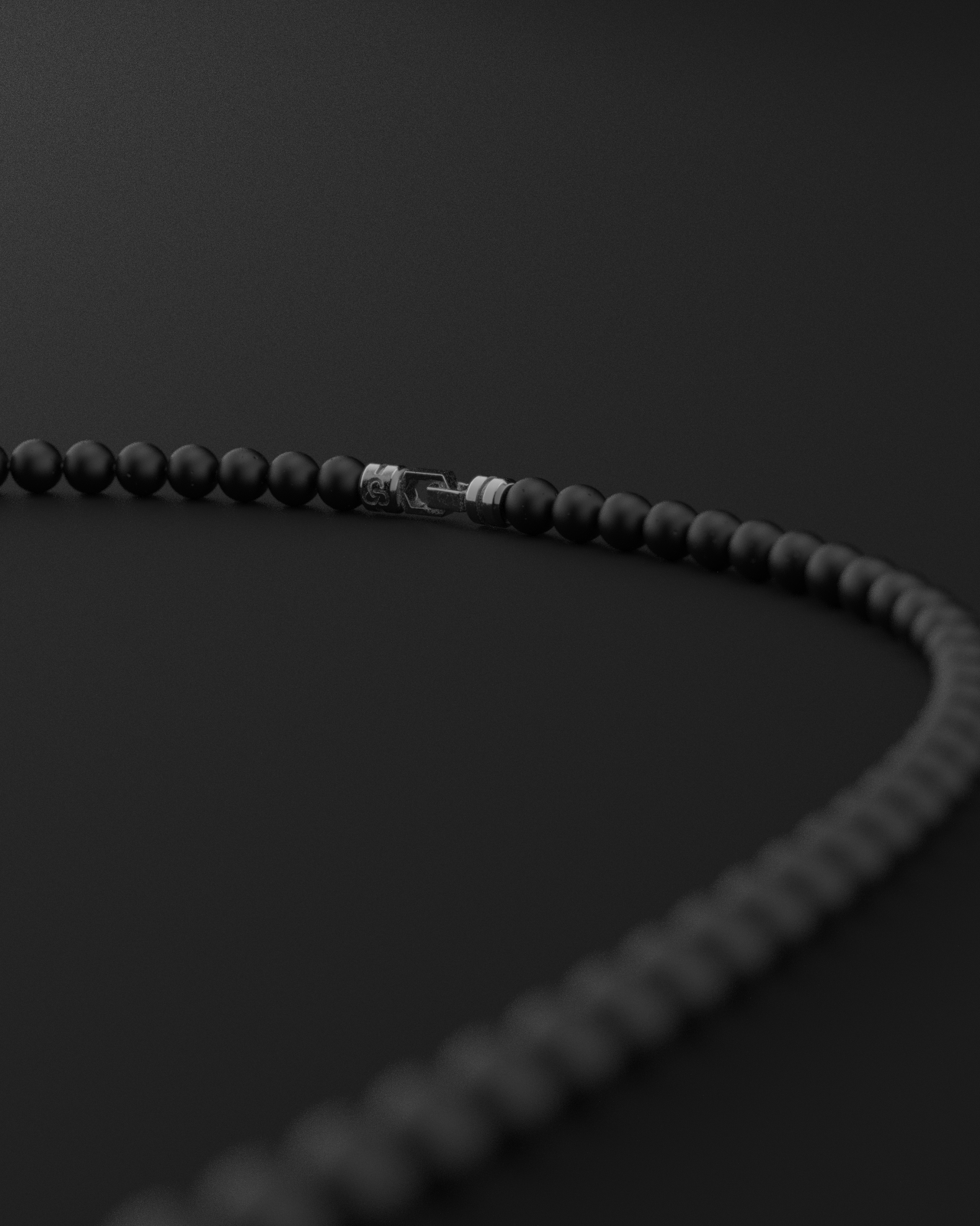 Onyx Matte Necklace 6mm | Vertex