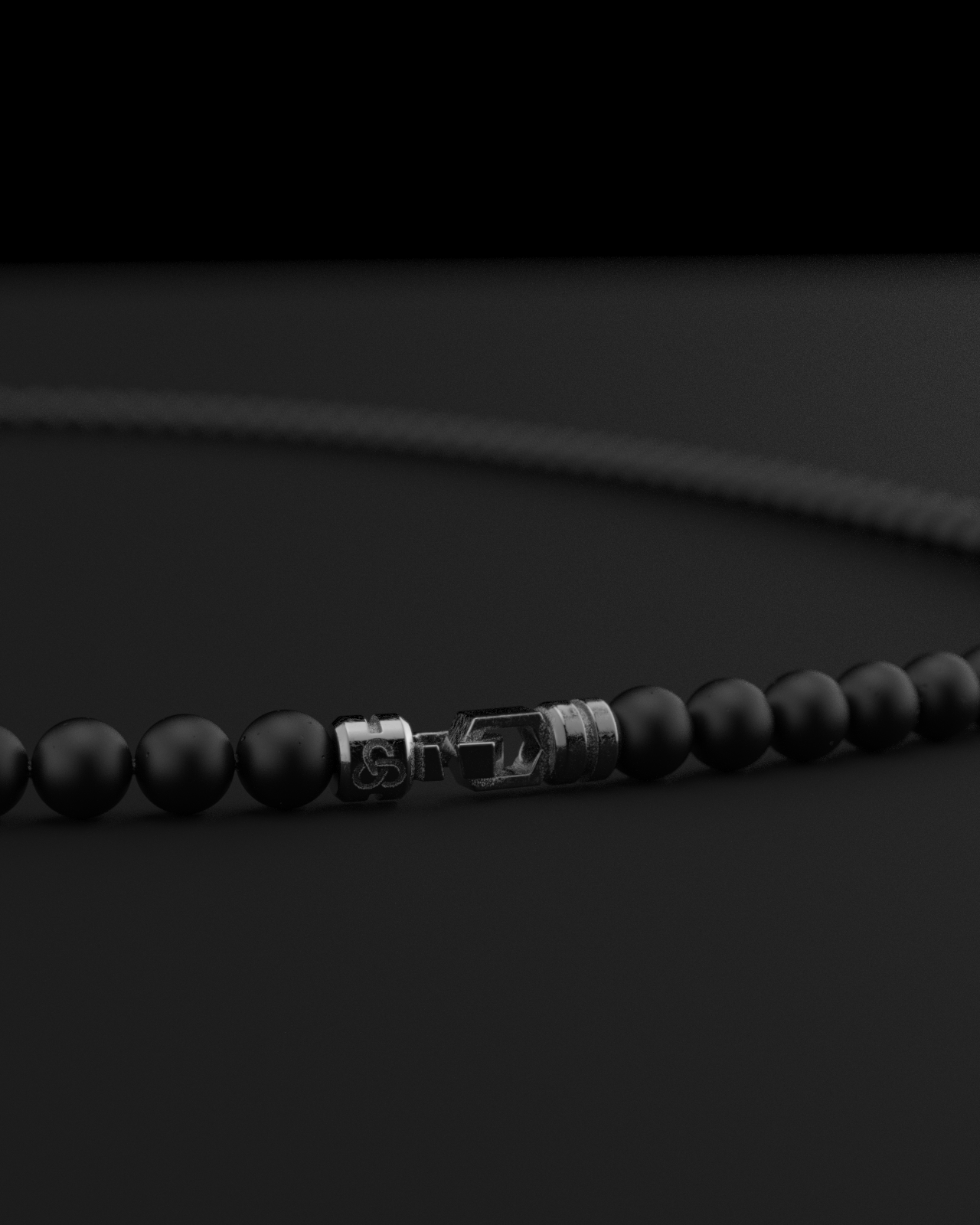 Onyx Matte Necklace 6mm | Vertex