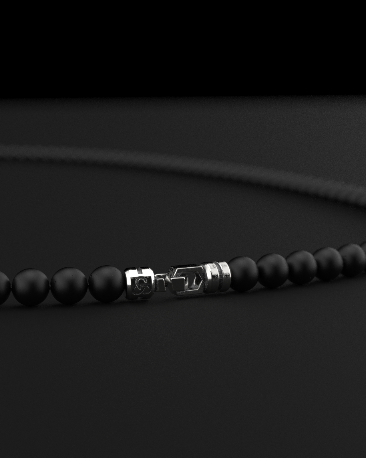 Onyx Matte Necklace 6mm | Vertex