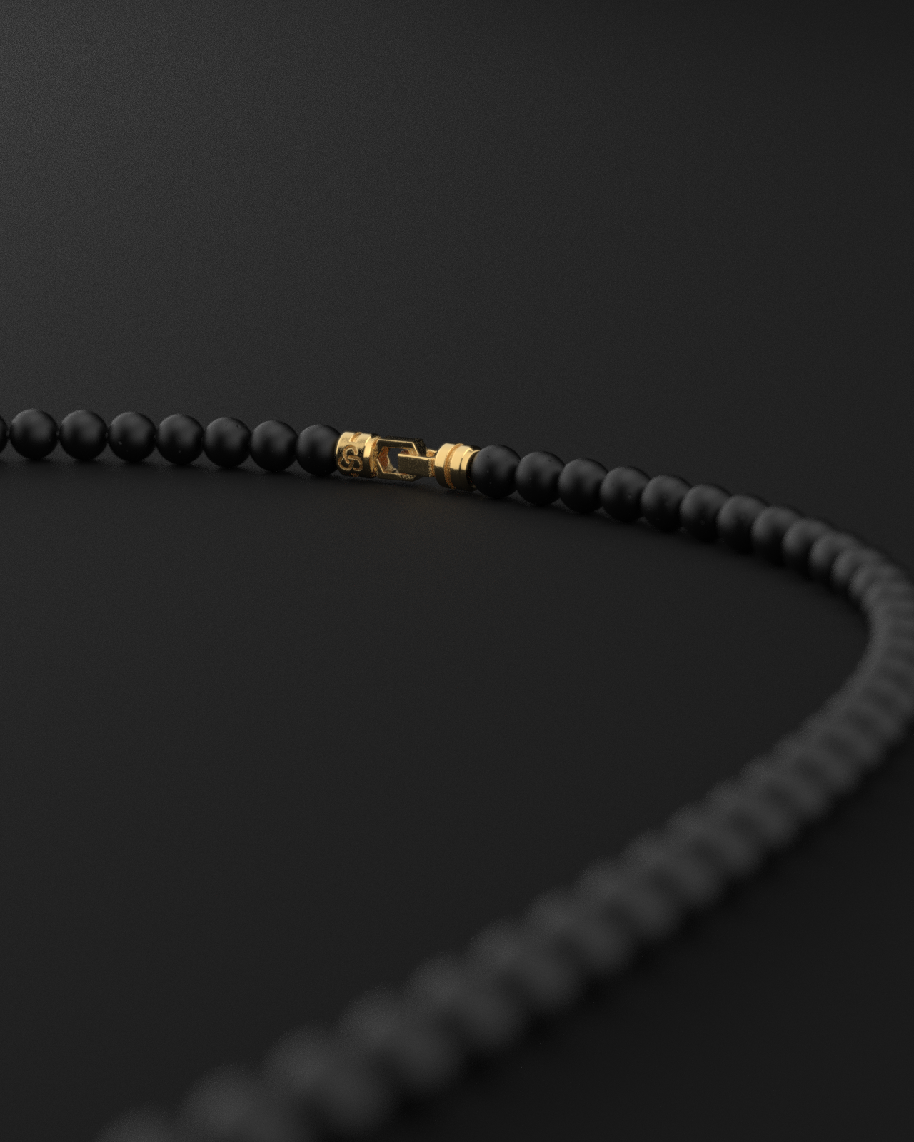 Onyx Matte Necklace 6mm | Vertex