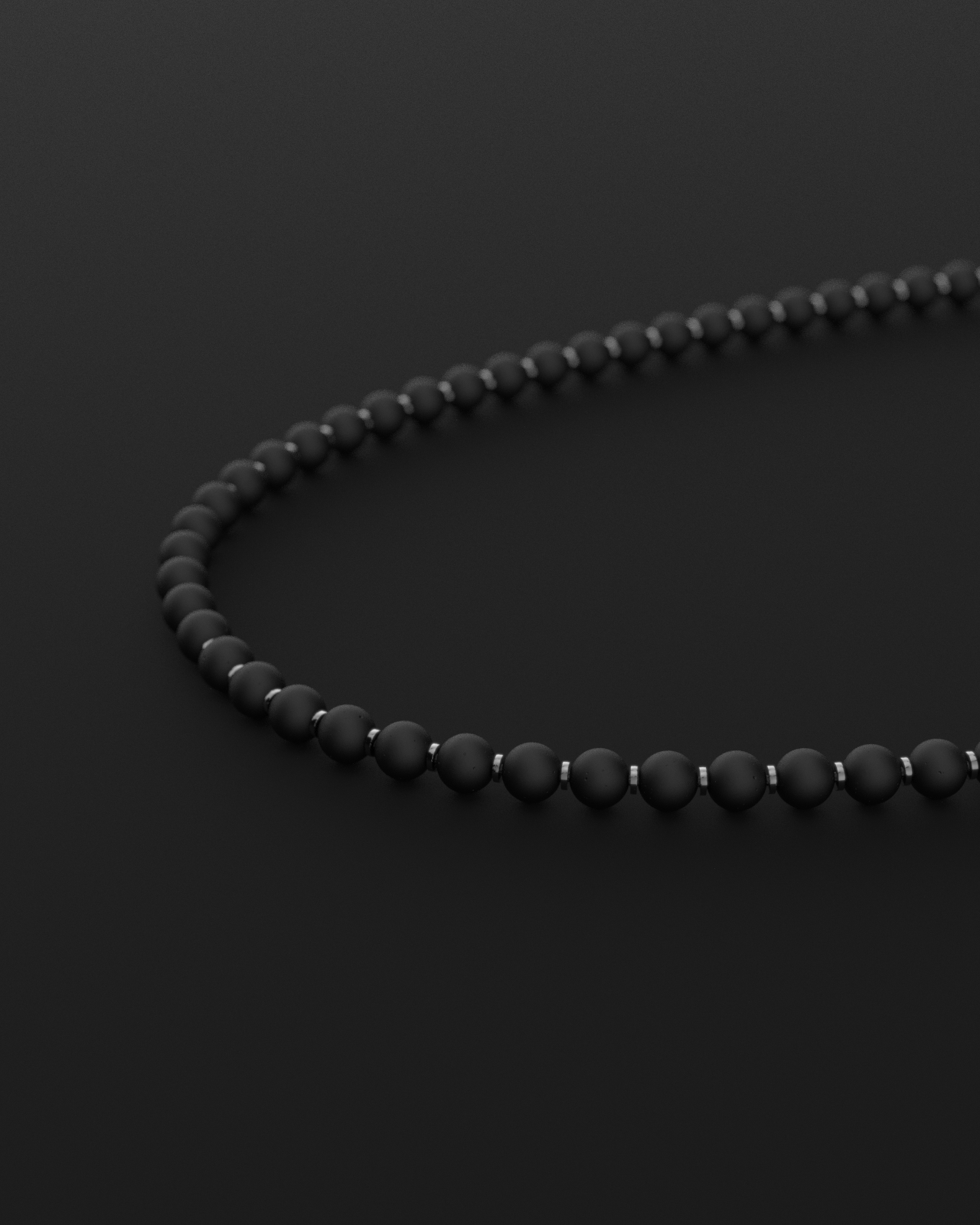 Onyx Matte Necklace 8mm | Prayer