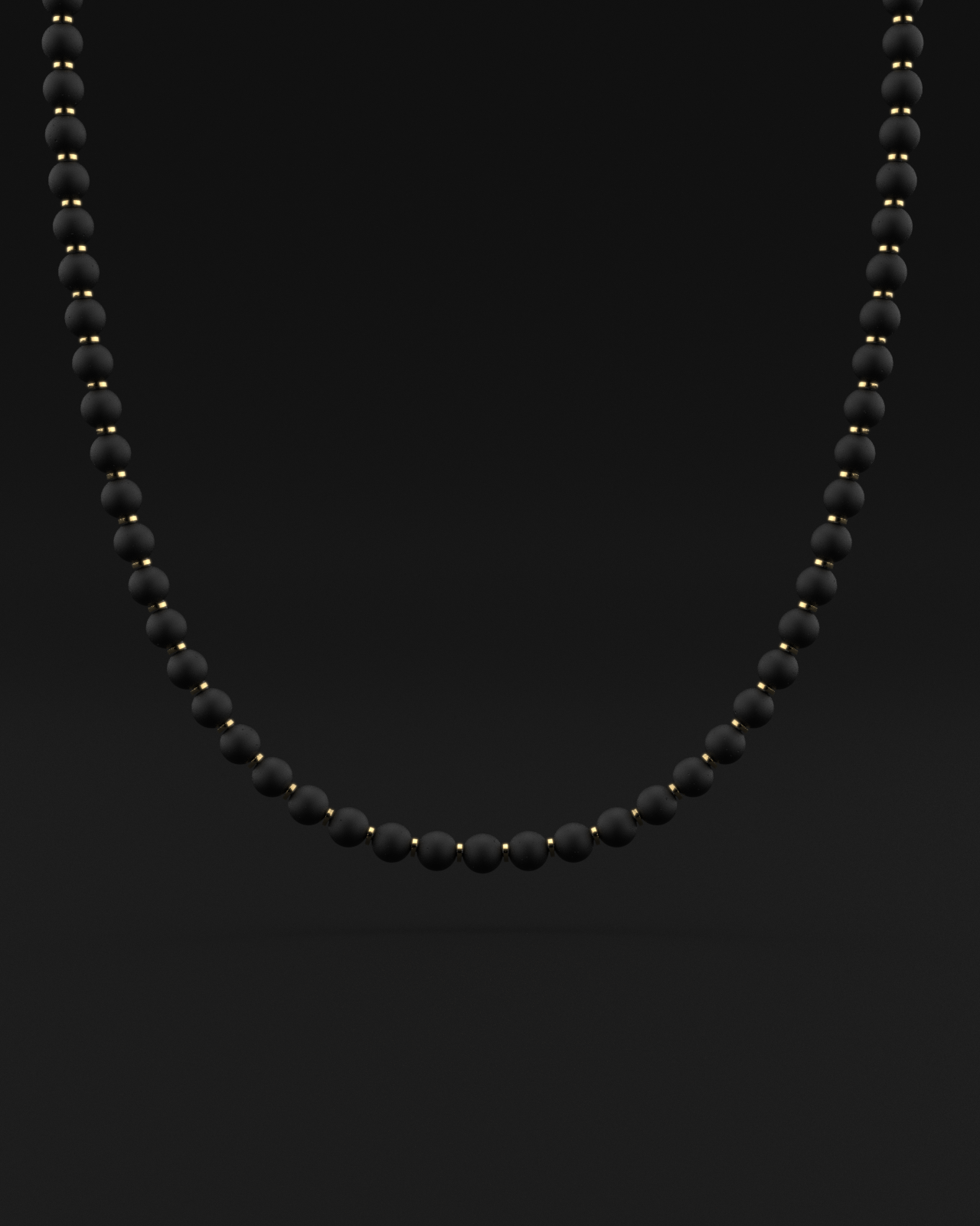 Onyx Matte Necklace 8mm | Prayer