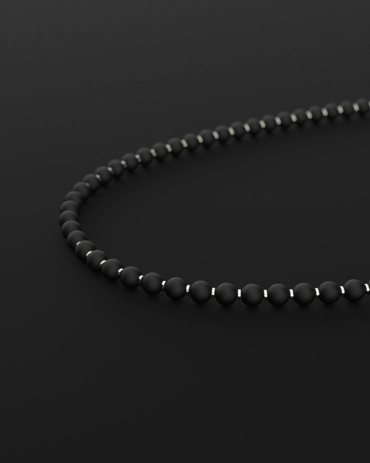 Onyx Matte Necklace 8mm | Prayer