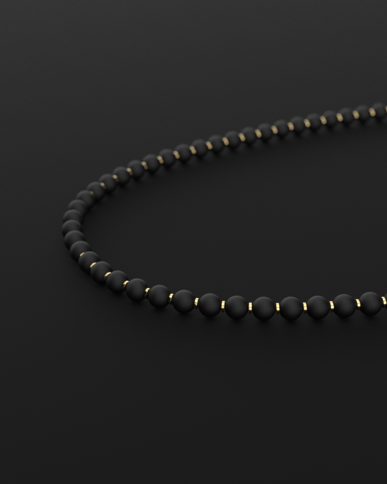 Onyx Matte Necklace 8mm | Prayer