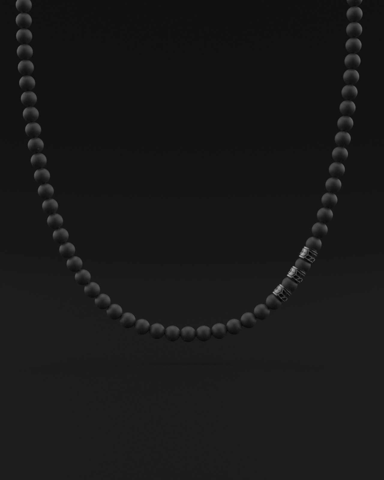 Onyx Matte Necklace 8mm | Royale