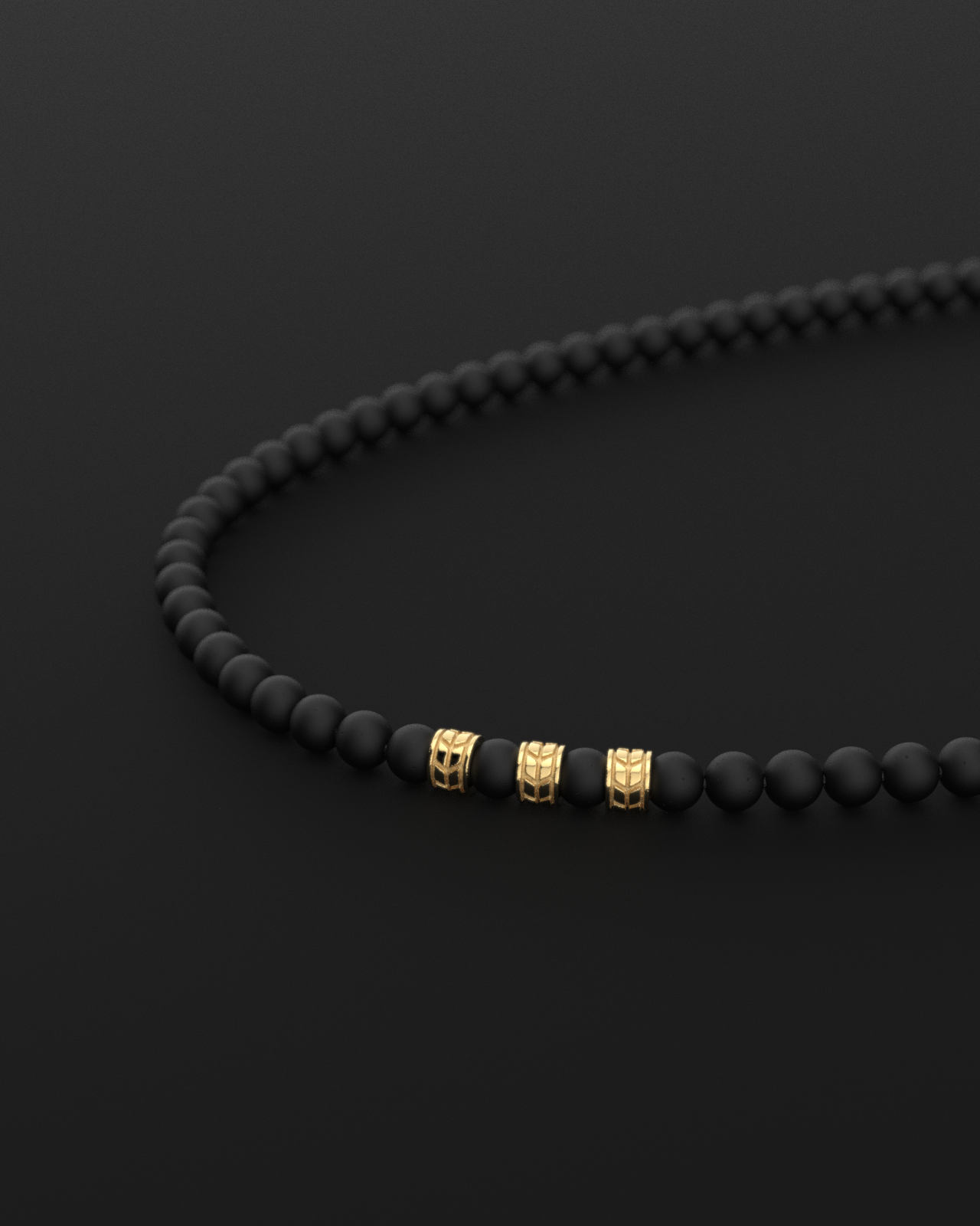 Onyx Matte Necklace 8mm | Royale