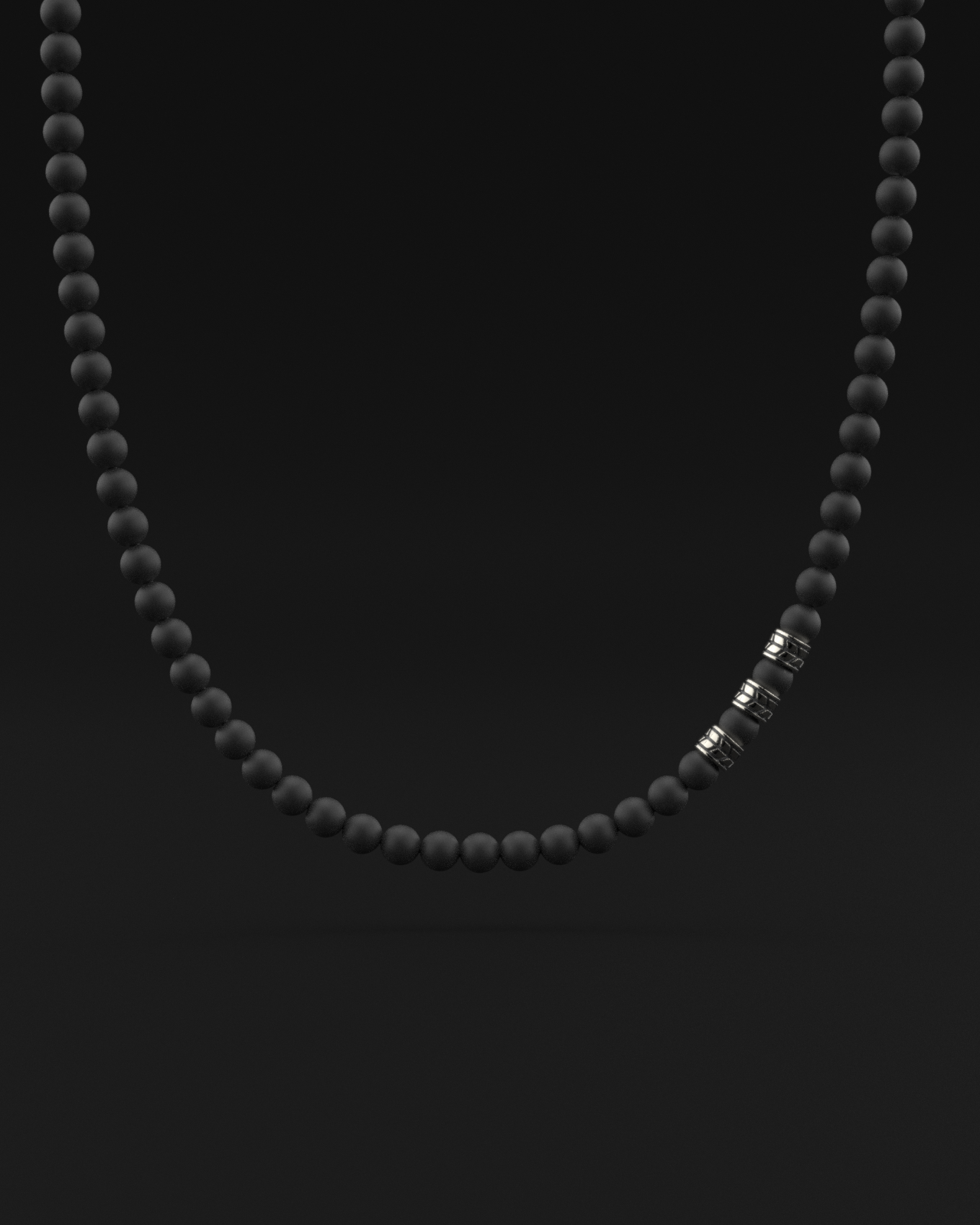 Onyx Matte Necklace 8mm | Royale