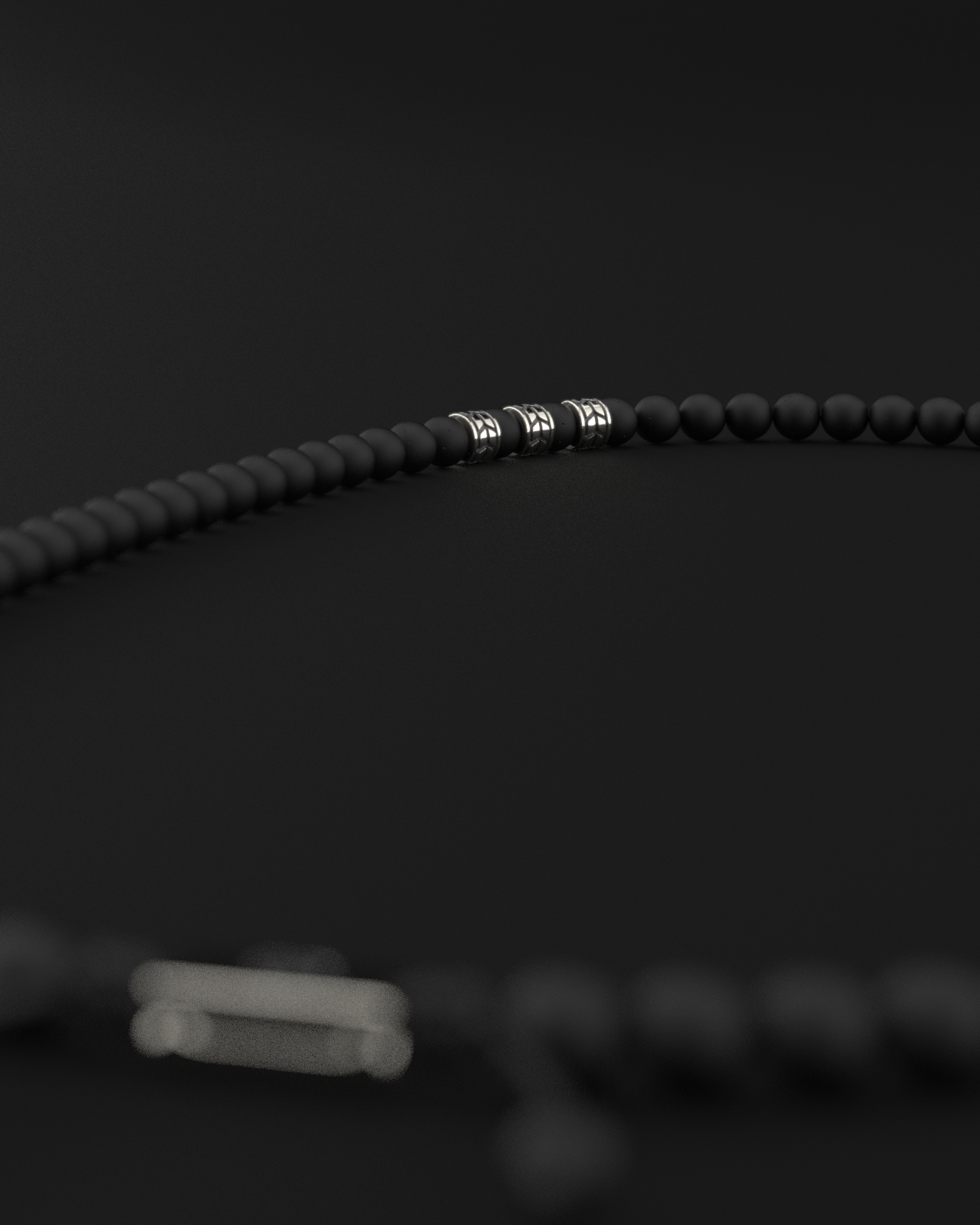 Onyx Matte Necklace 8mm | Royale