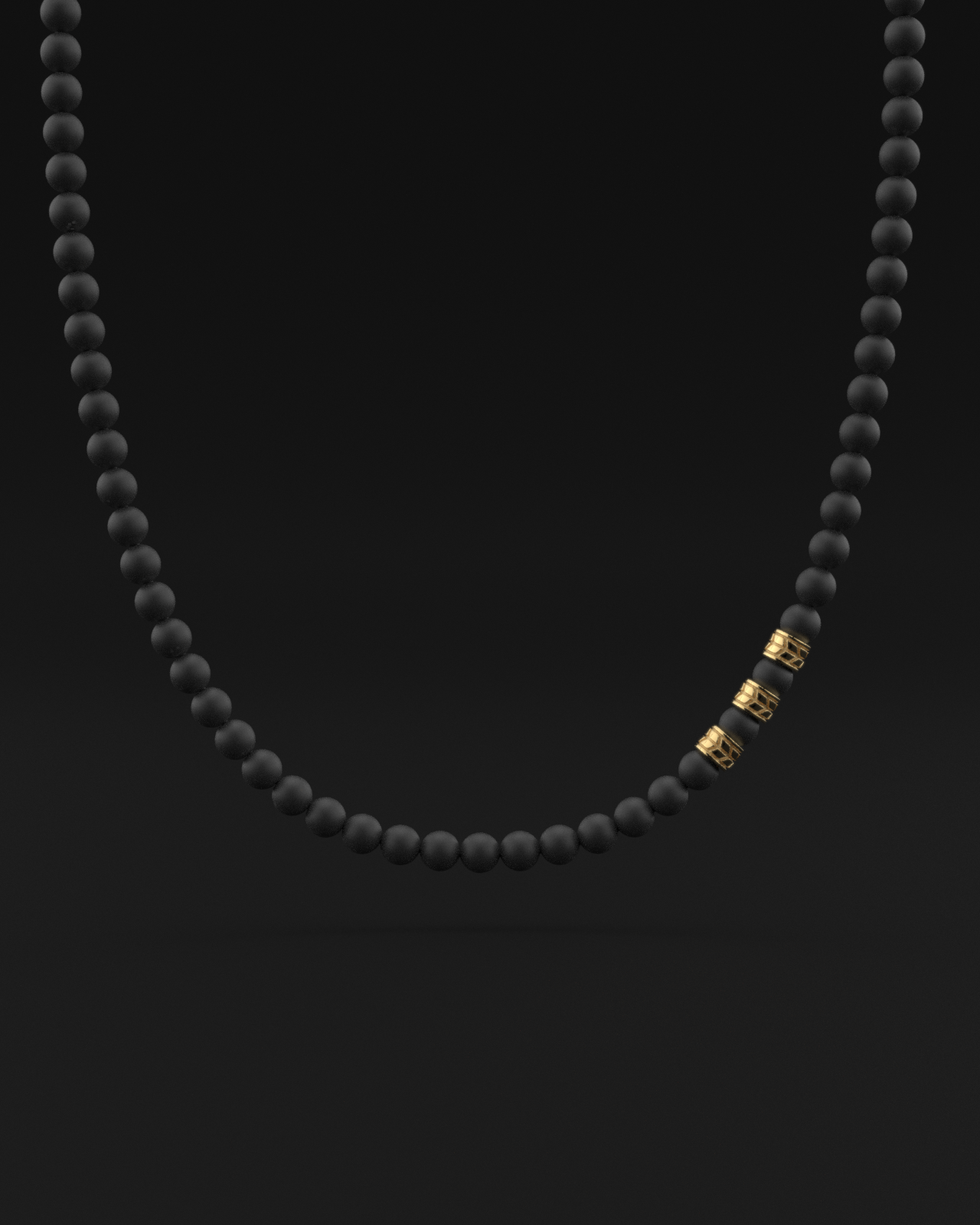 Onyx Matte Necklace 8mm | Royale