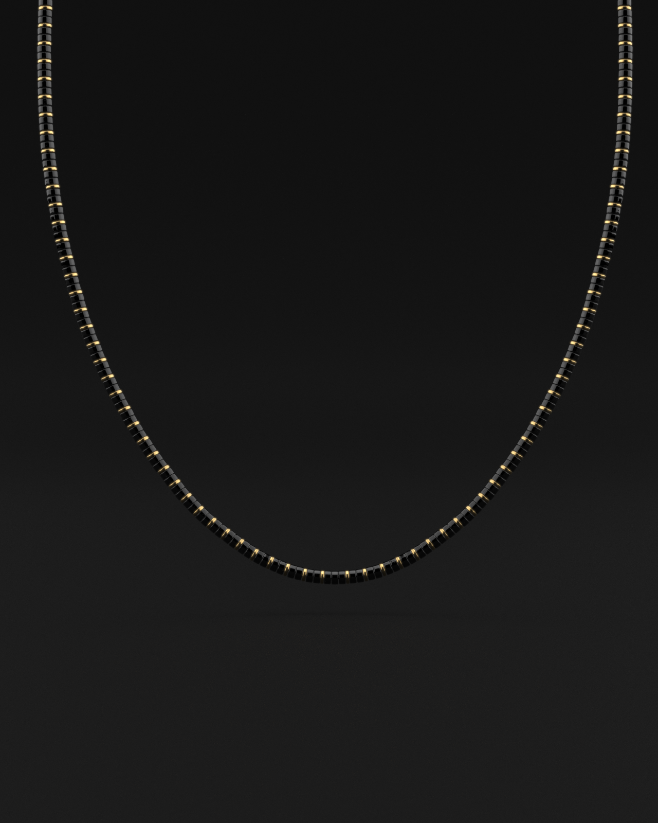 Onyx Necklace 4mm | Spacer#2