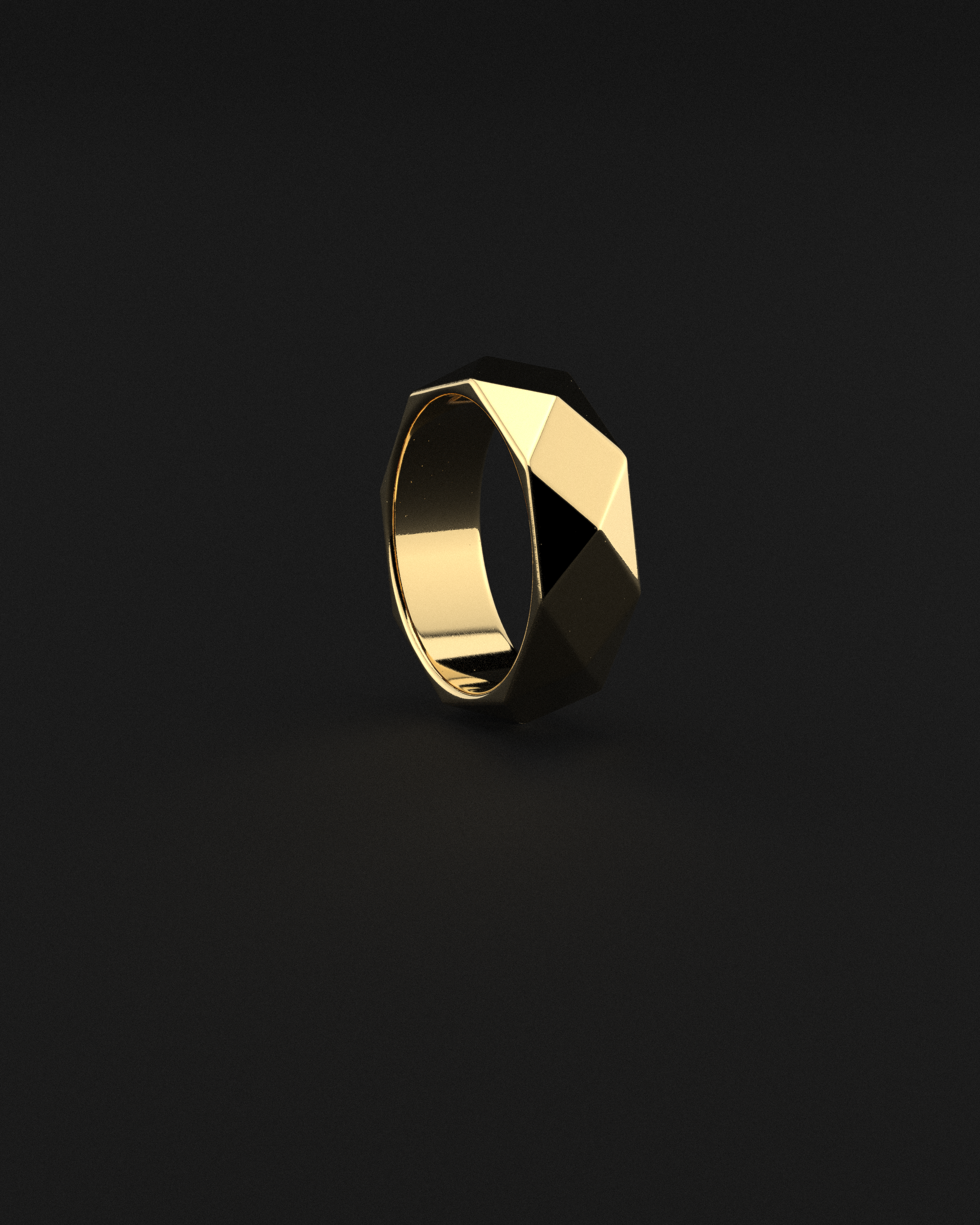 Ring aus massivem 18-karätigem Gold | Geom