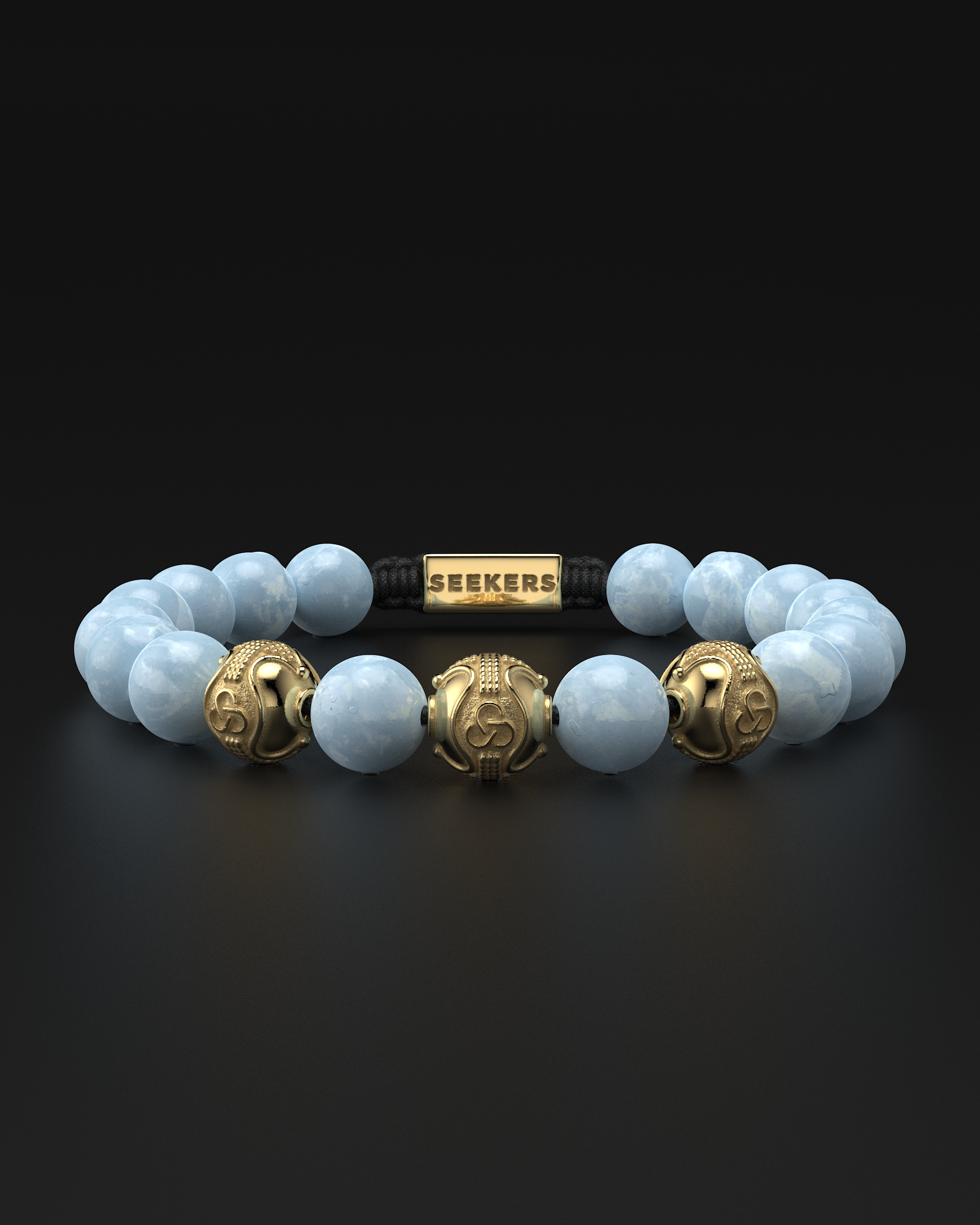 Bracelet en aigue-marine 10mm | Prime