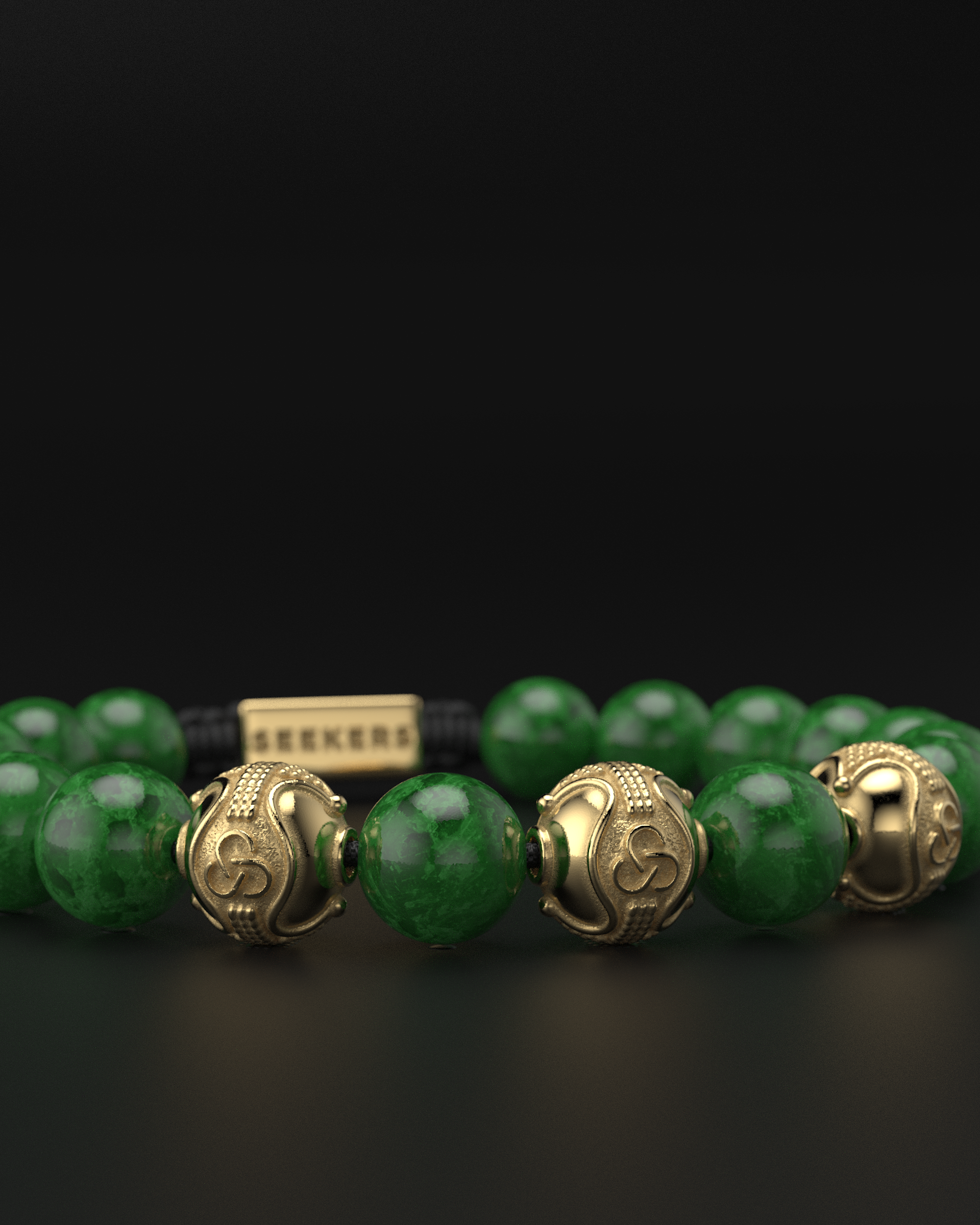 Emerald Jade Bracelet 10mm | Premium