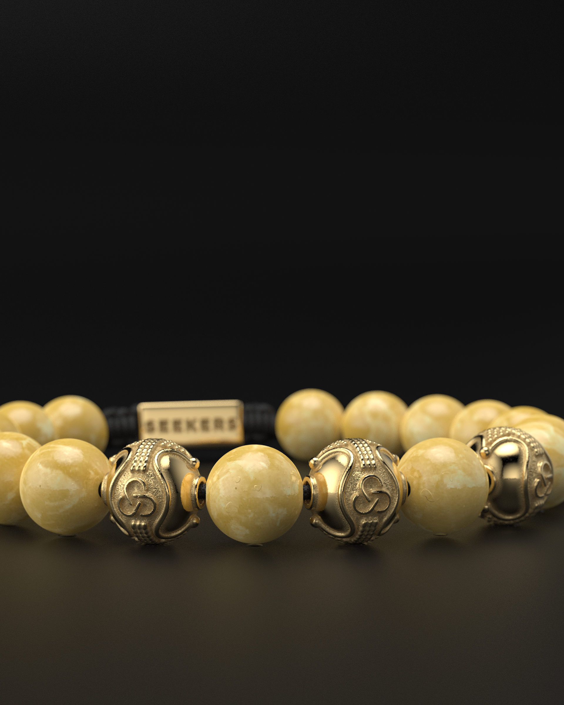 Yellow Jade Bracelet 10mm | Premium