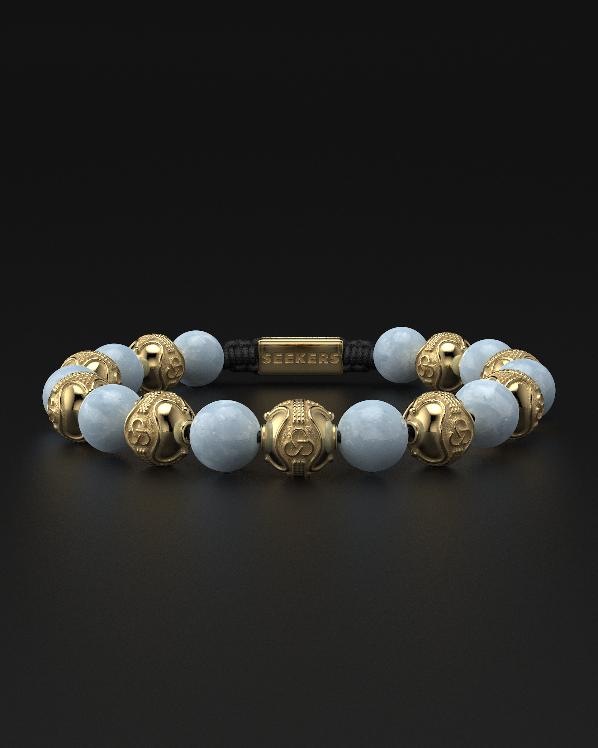 Bracelet en aigue-marine 10mm | Prestige