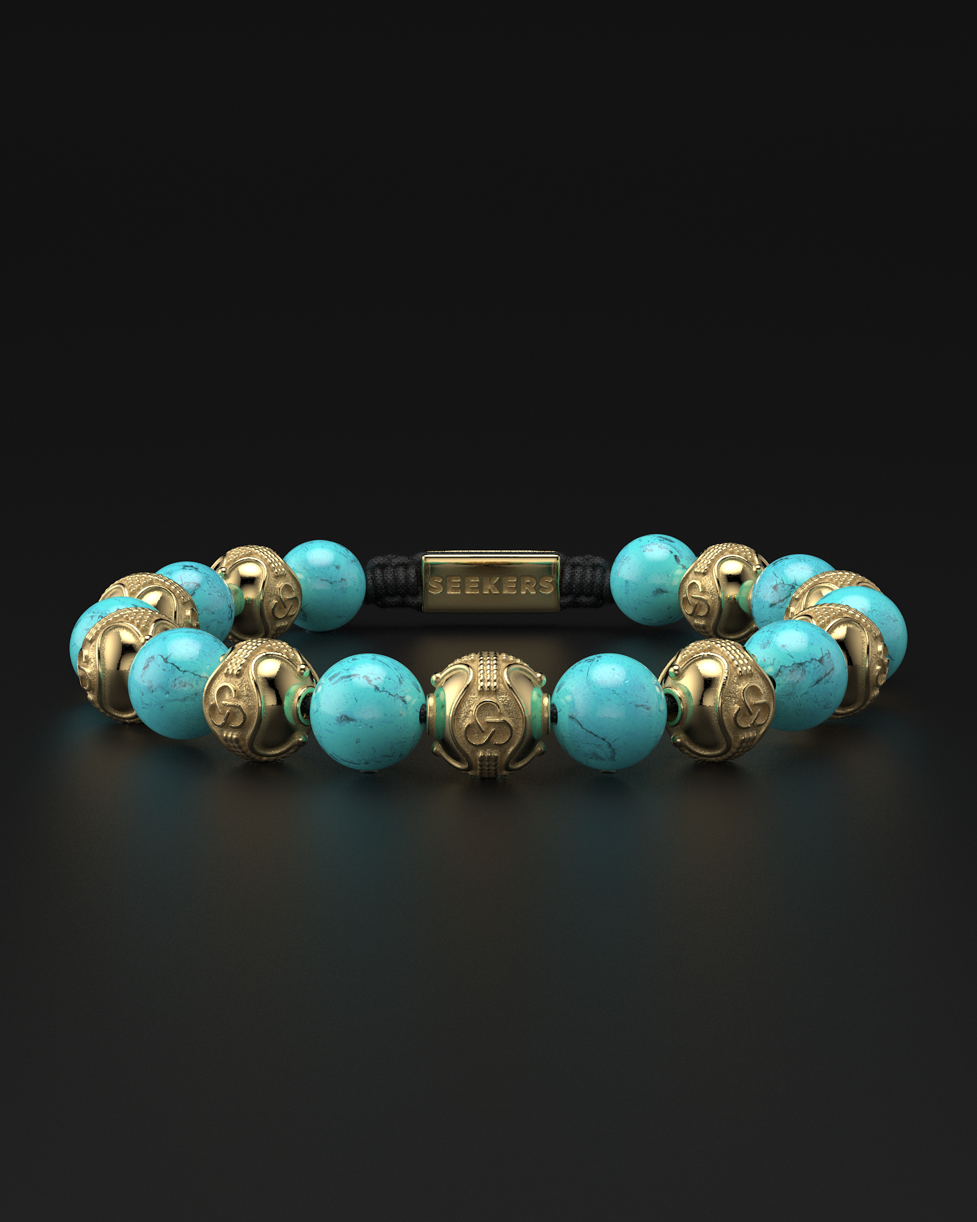 Bracelet turquoise 10mm | Prestige