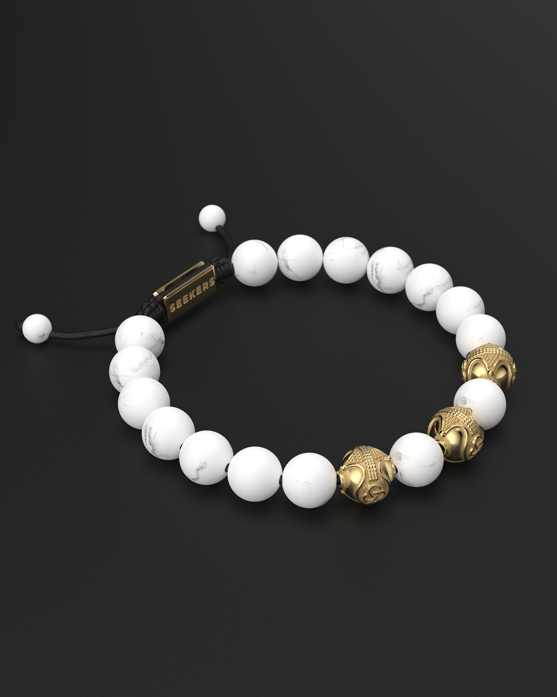 Howlite Bracelet 10mm | Premium