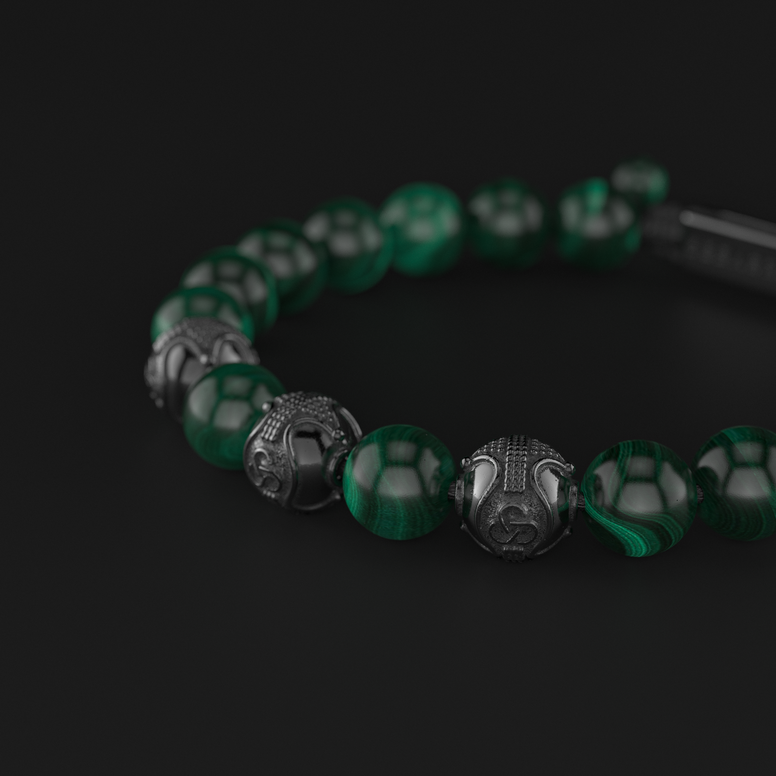 Green Malachite Bracelet 10mm | Premium