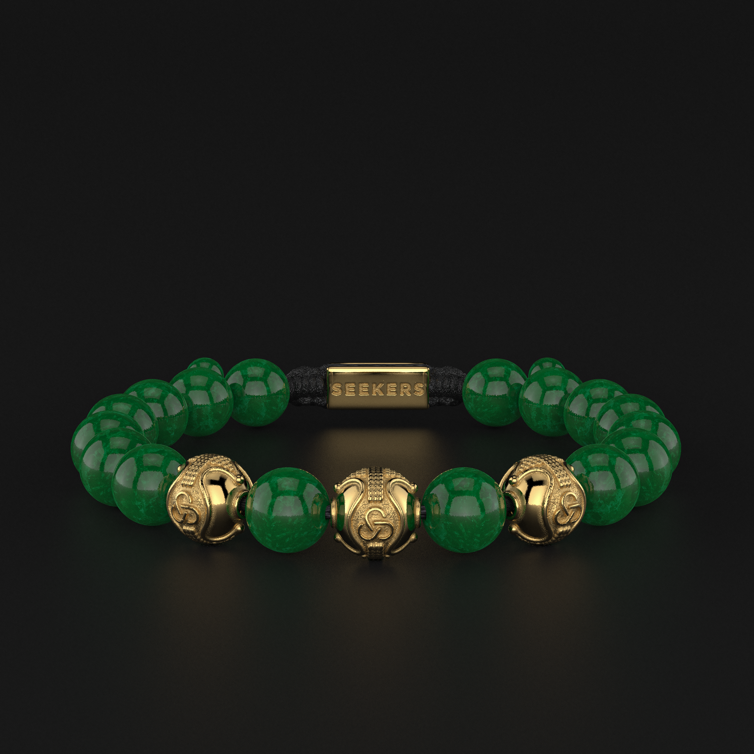 Emerald Jade Bracelet 10mm | Premium