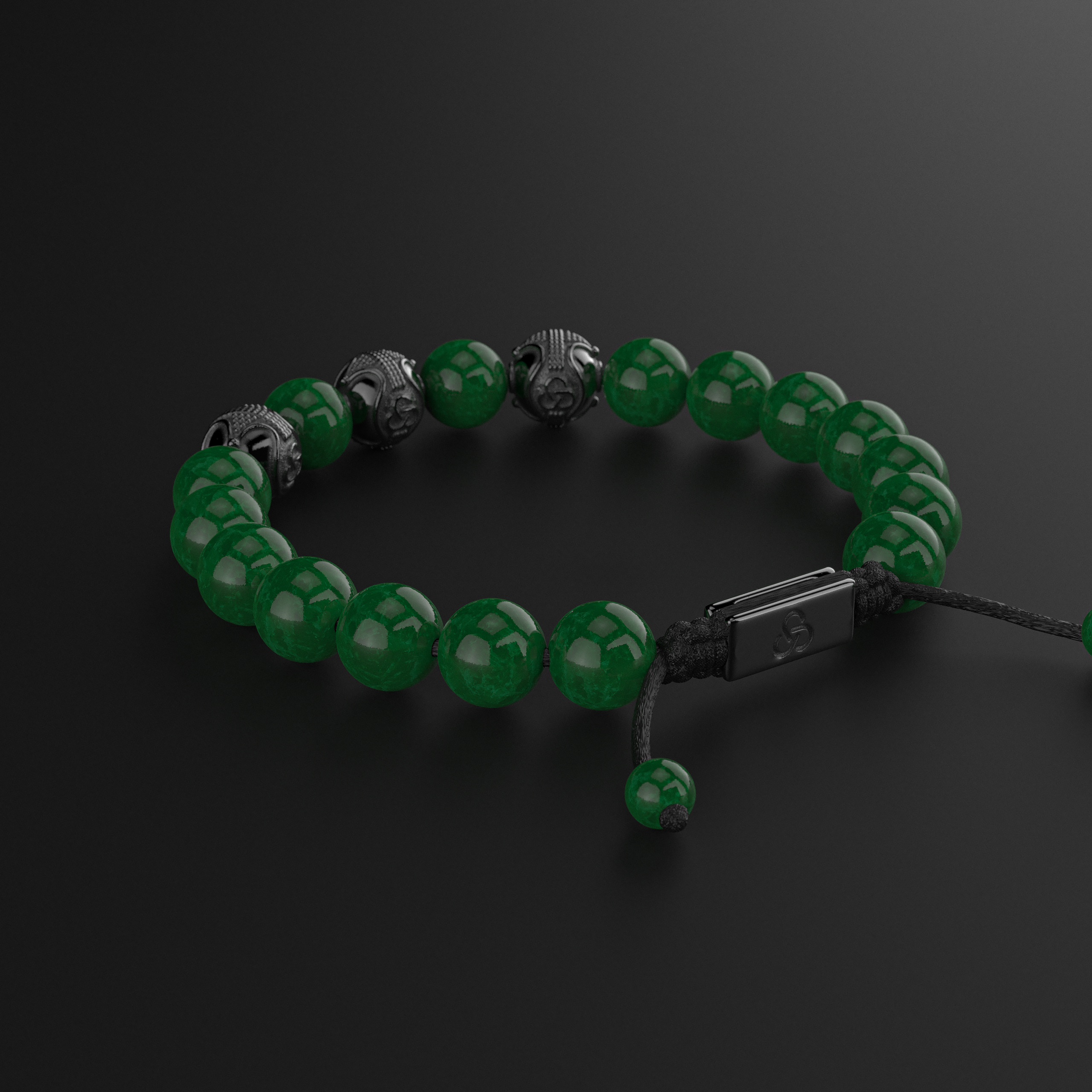 Emerald Jade Bracelet 10mm | Premium