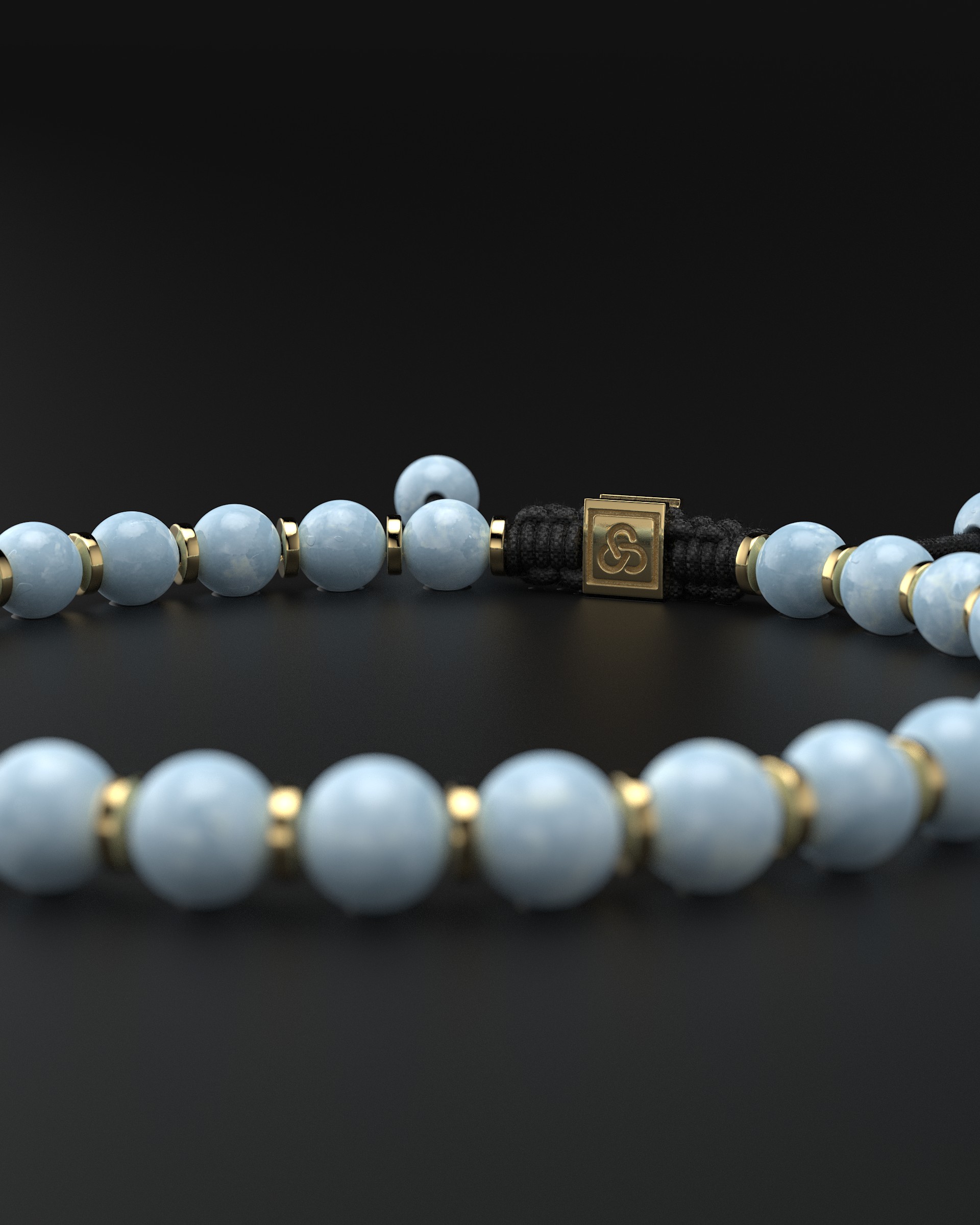 Bracelet en aigue-marine 6mm | Prière