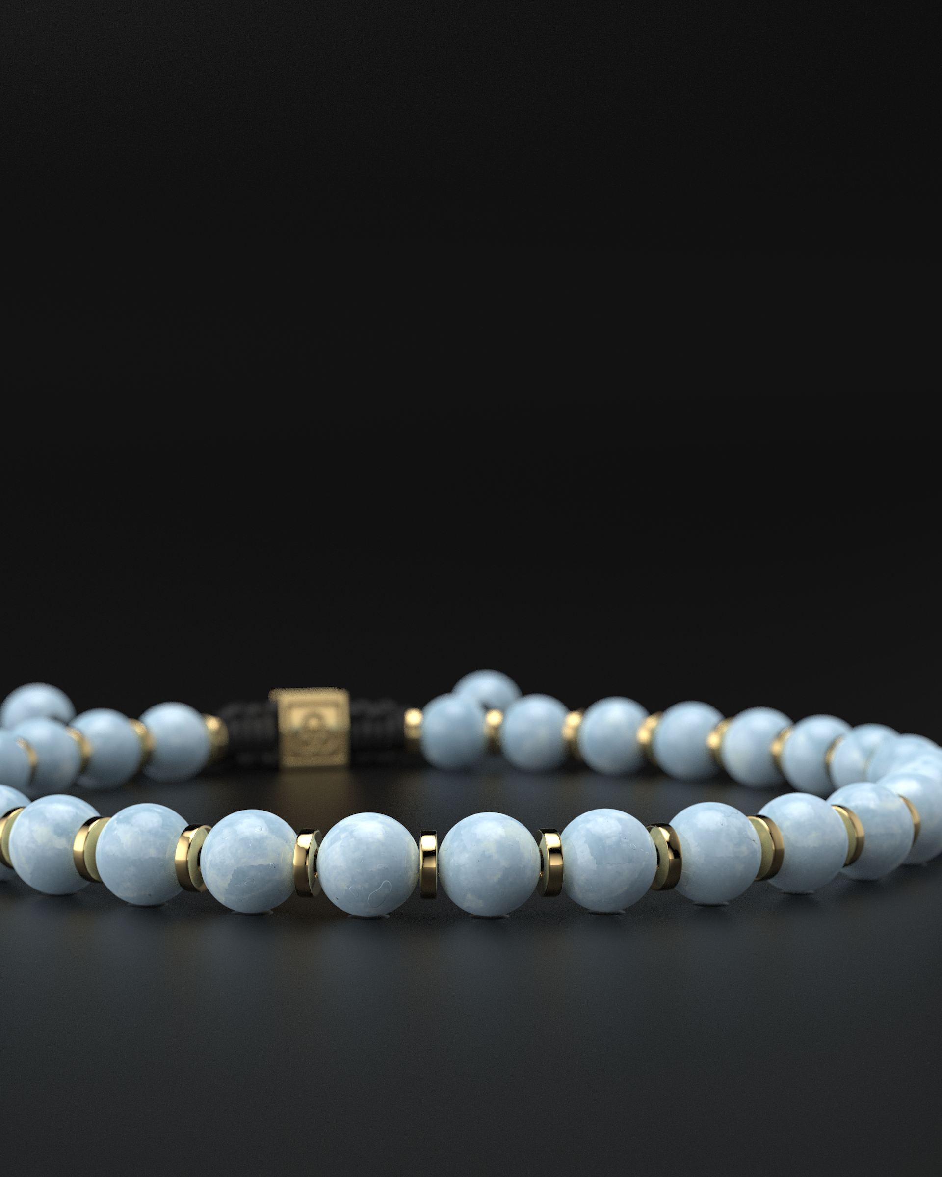 Bracelet en aigue-marine 6mm | Prière