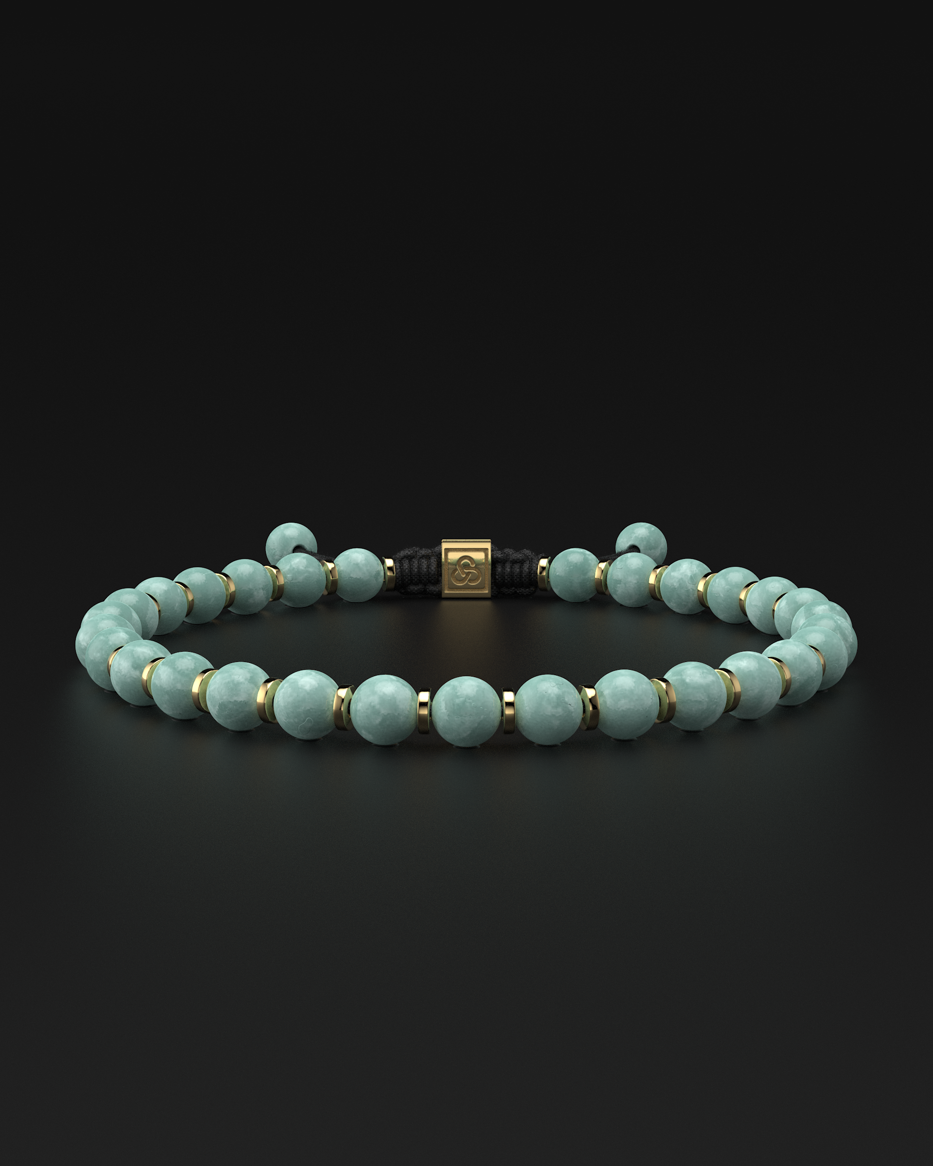 Bracelet en jade birman 6 mm | Prière