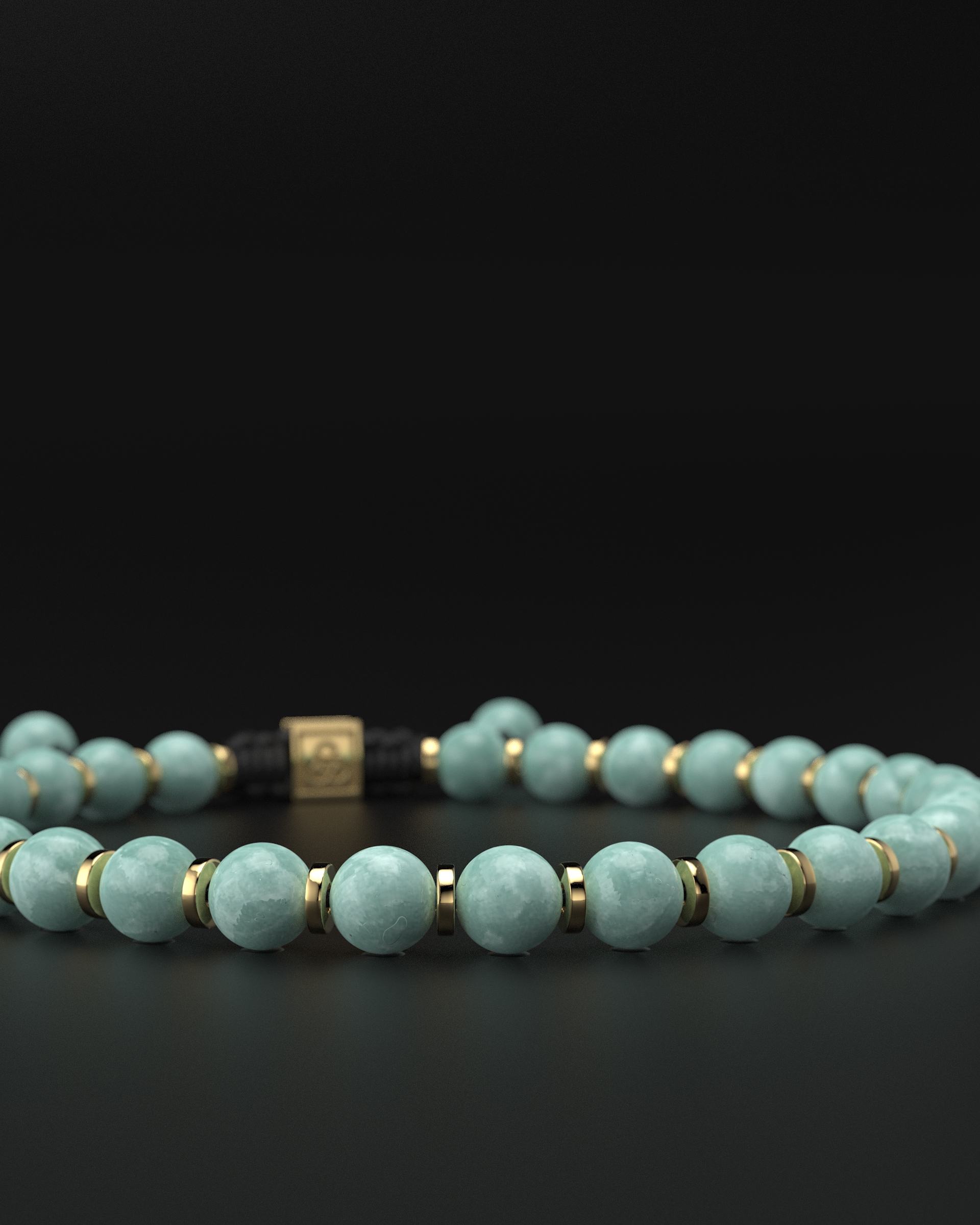 Bracelet en jade birman 6 mm | Prière