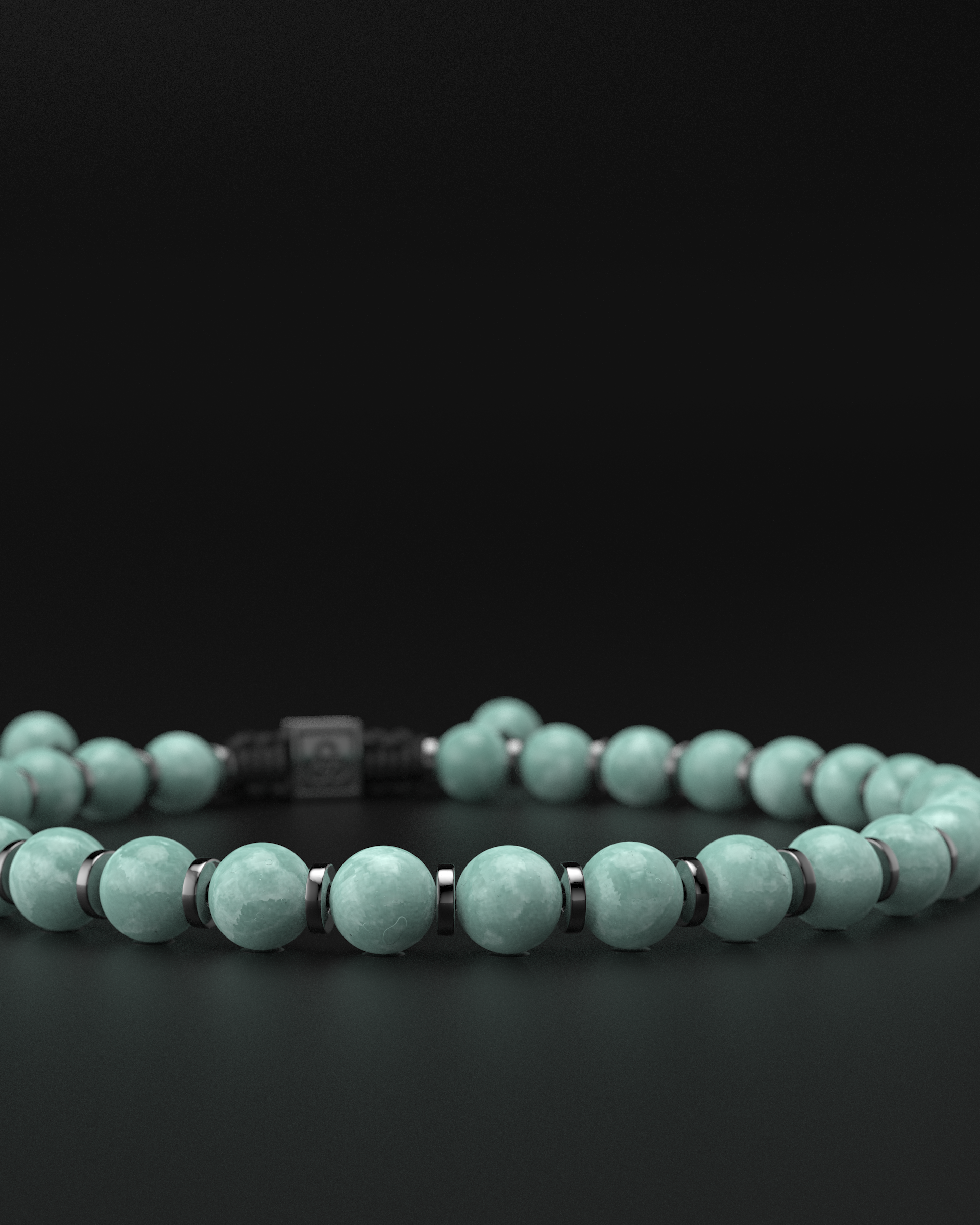 Bracelet en jade birman 6 mm | Prière