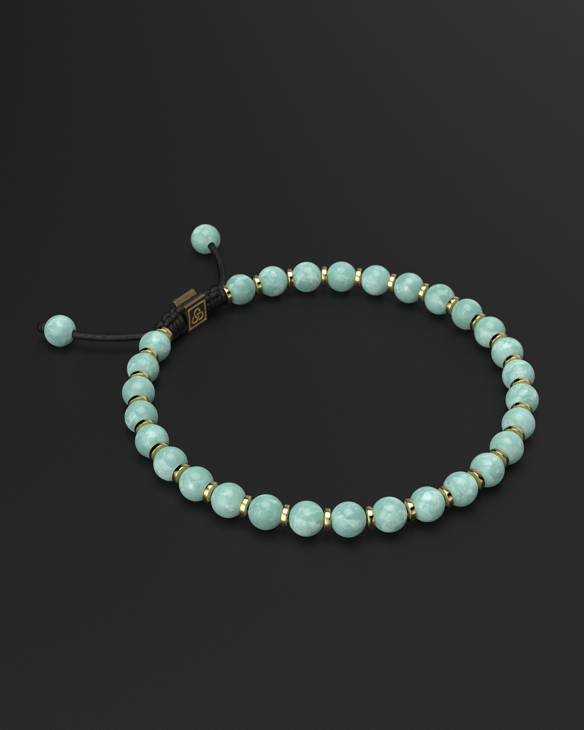 Bracelet en jade birman 6 mm | Prière