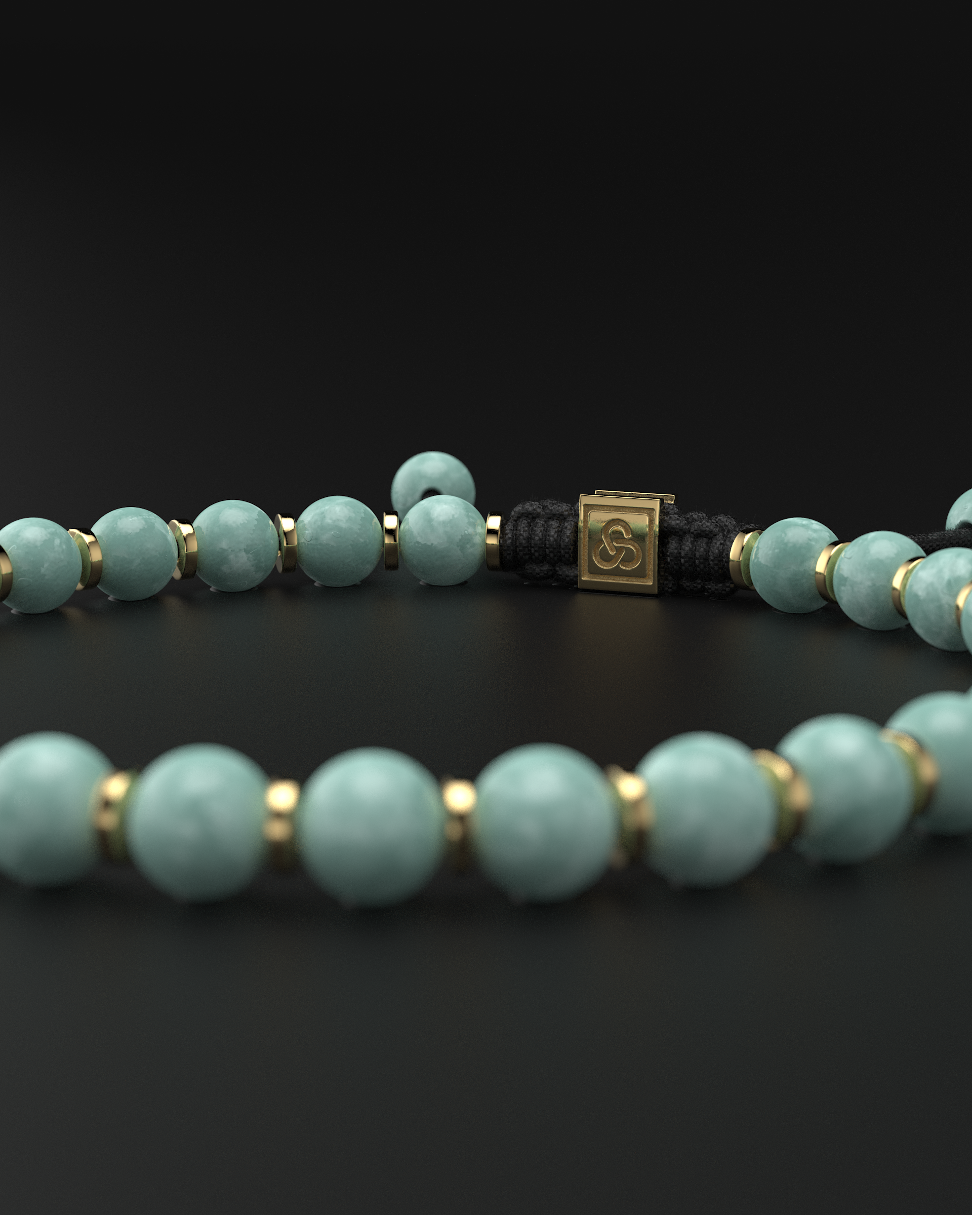 Bracelet en jade birman 6 mm | Prière