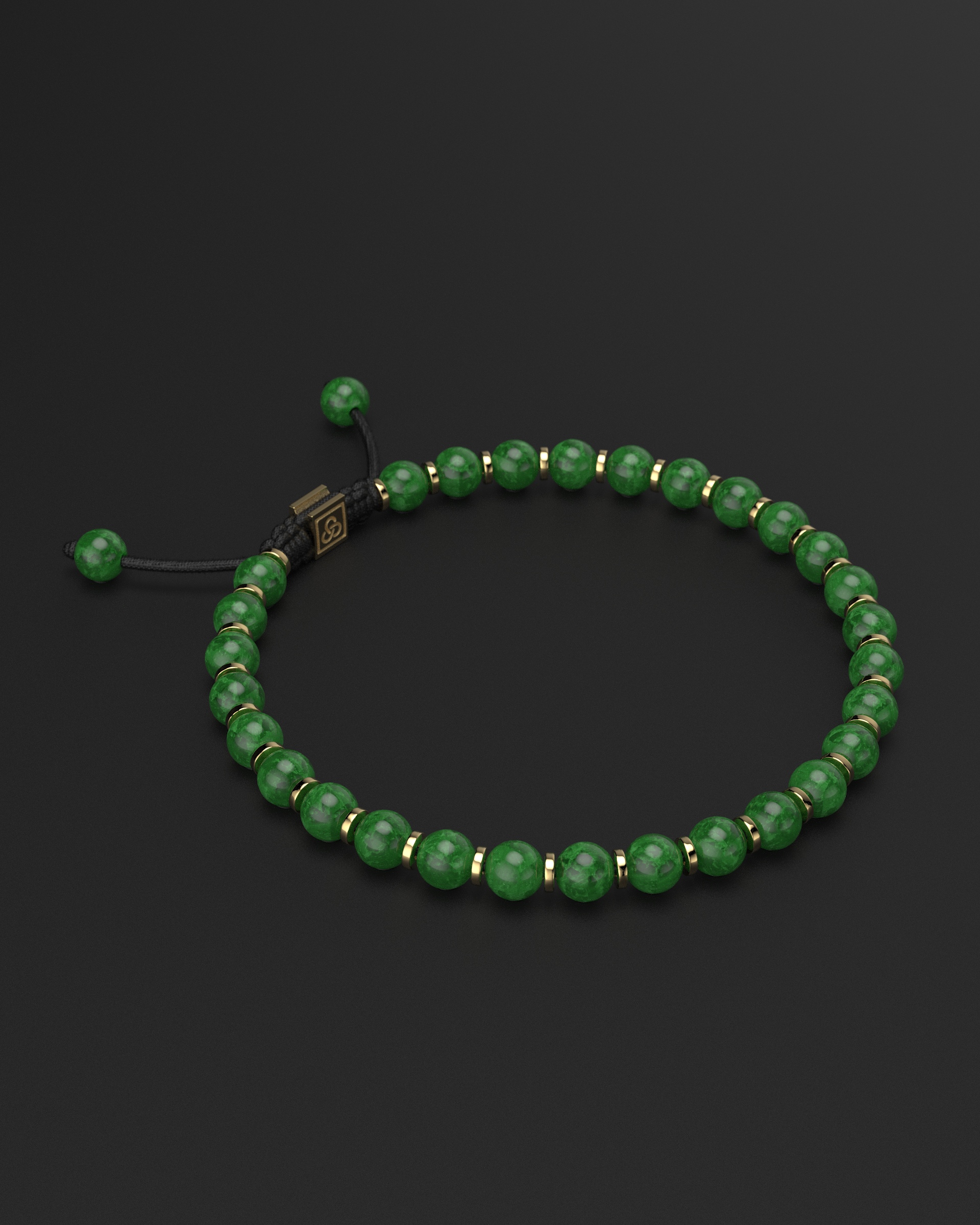 Emerald Jade Bracelet 6mm | Prayer