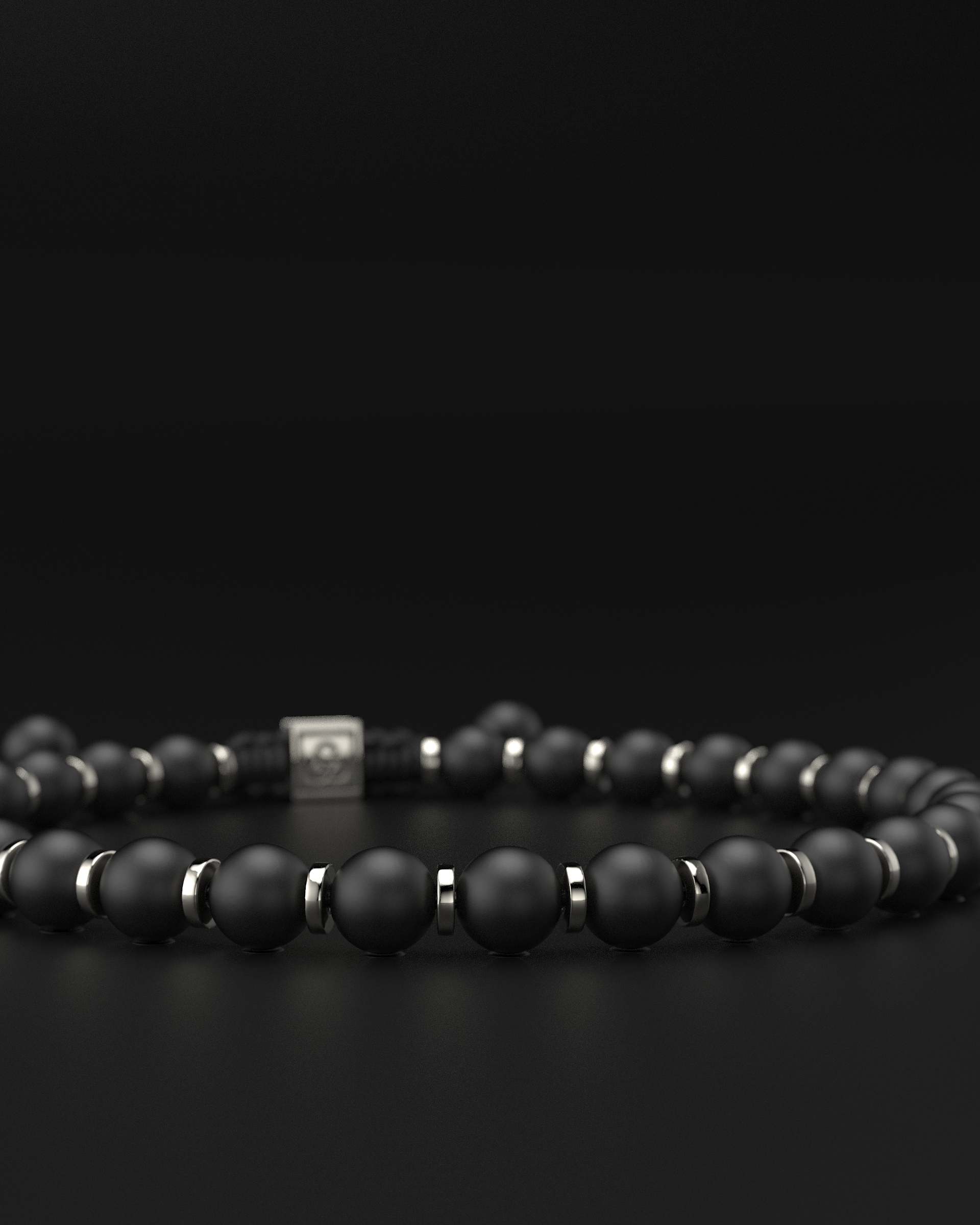 Bracelet en onyx mat 6 mm | Prière