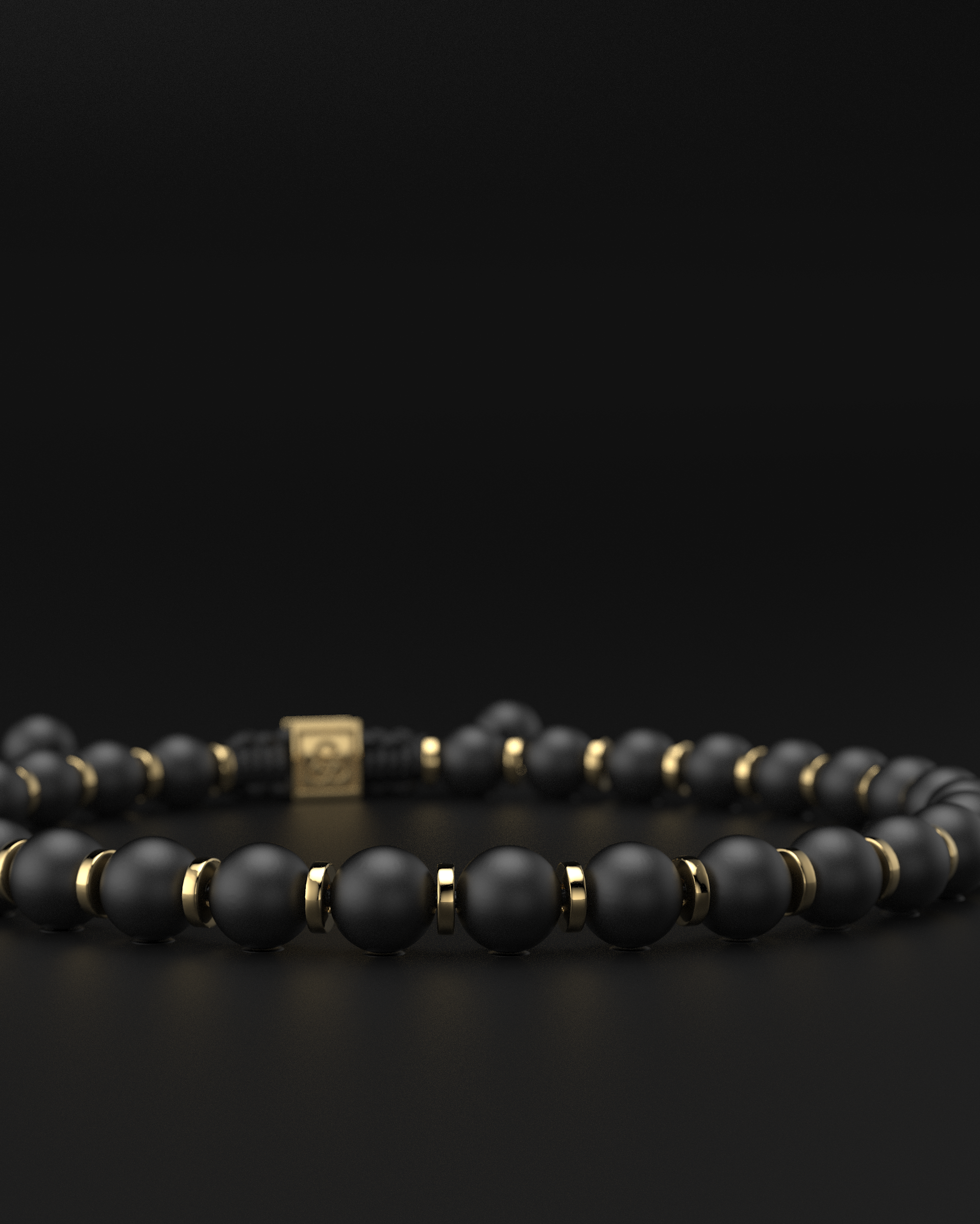 Bracelet en onyx mat 6 mm | Prière