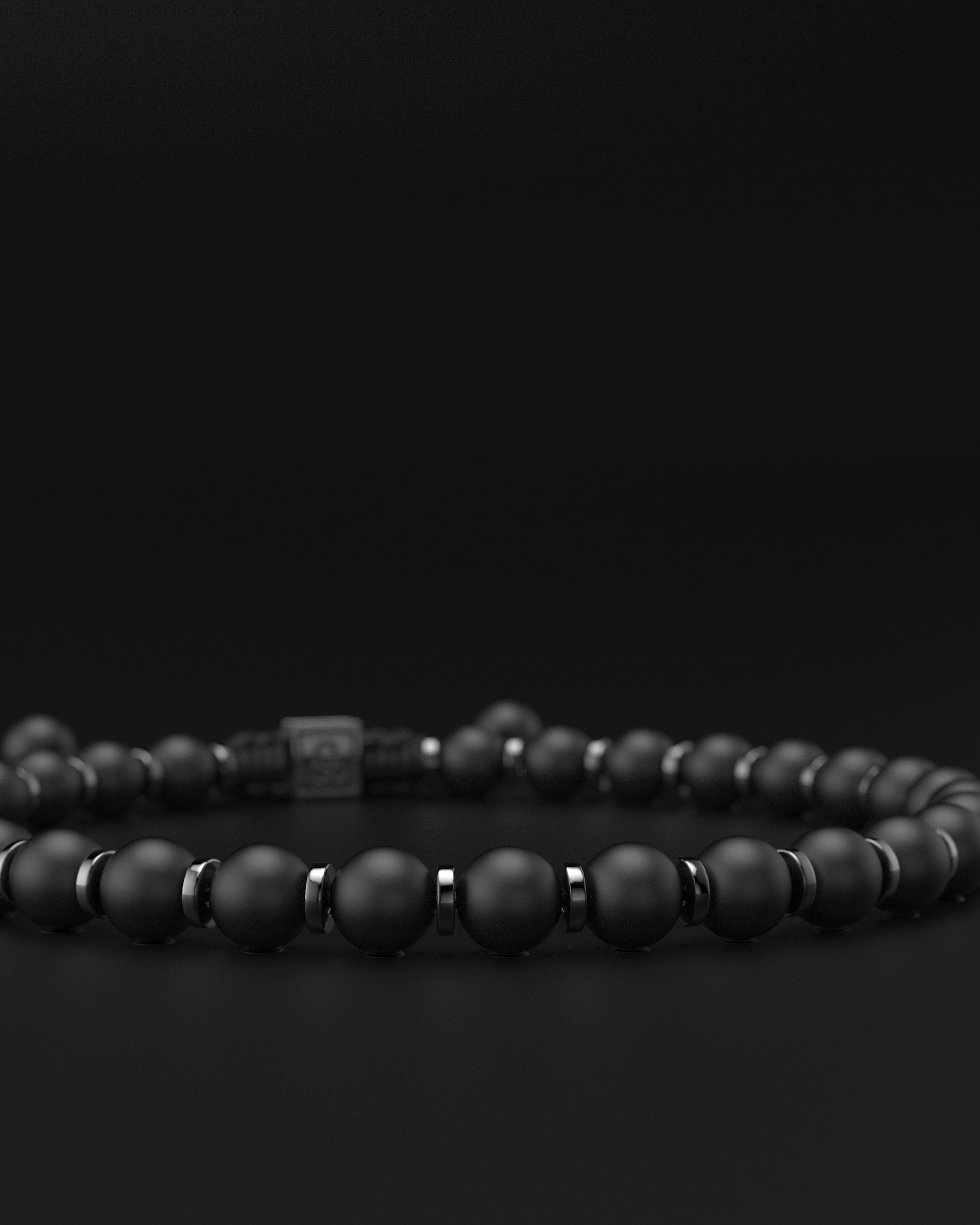 Bracelet en onyx mat 6 mm | Prière