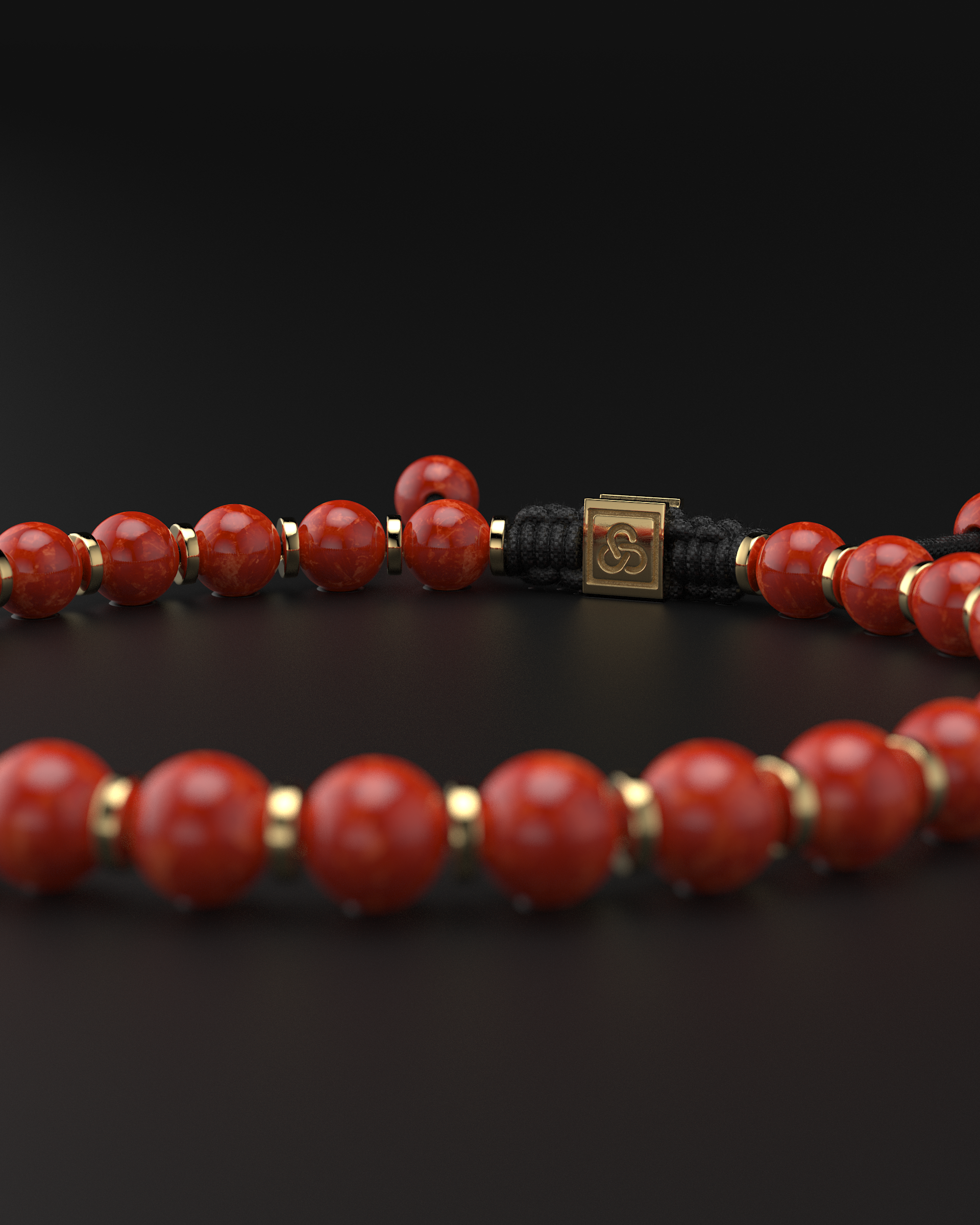 Pulsera de Jade Rojo 6mm | Oración