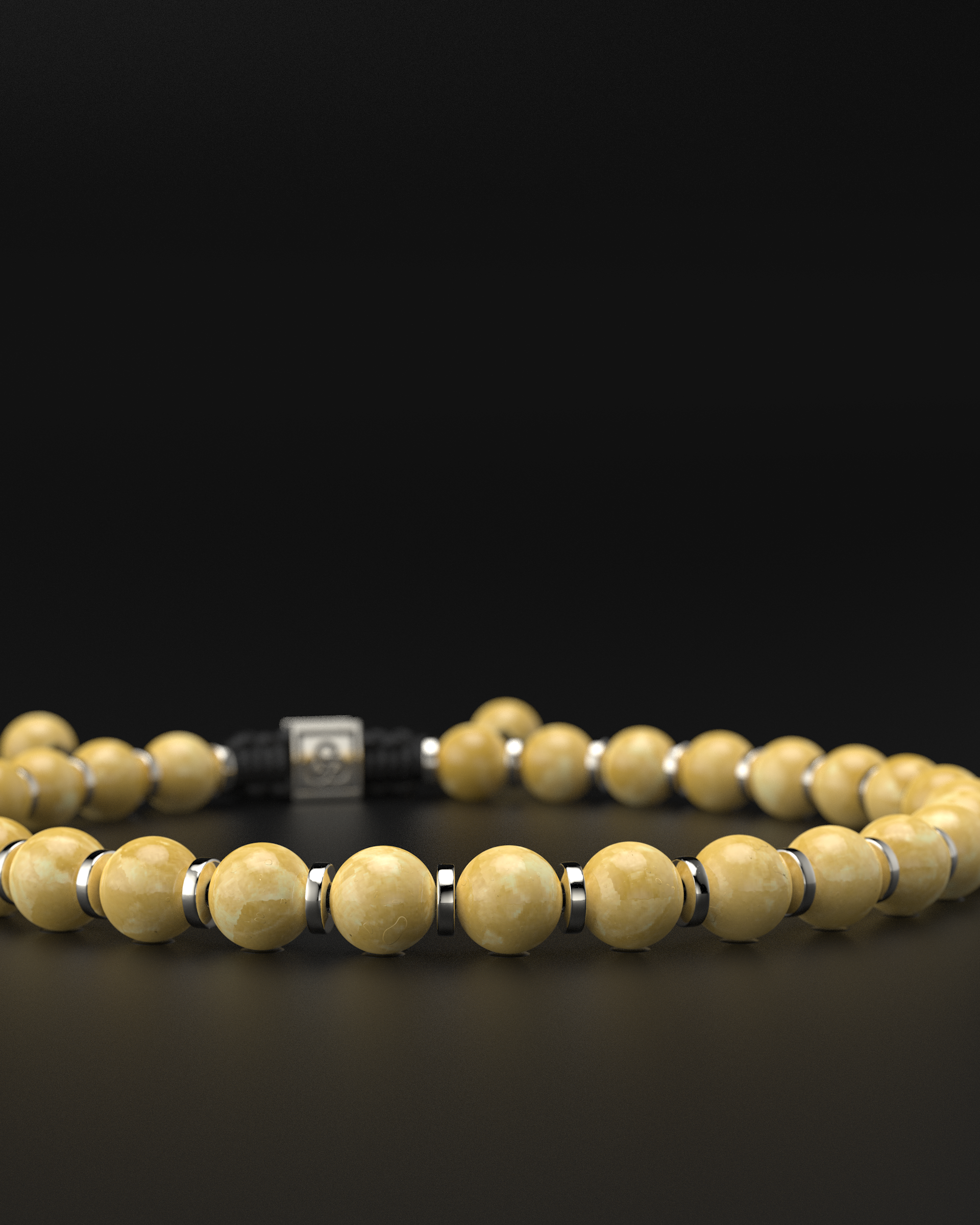 Yellow Jade Bracelet 6mm | Prayer