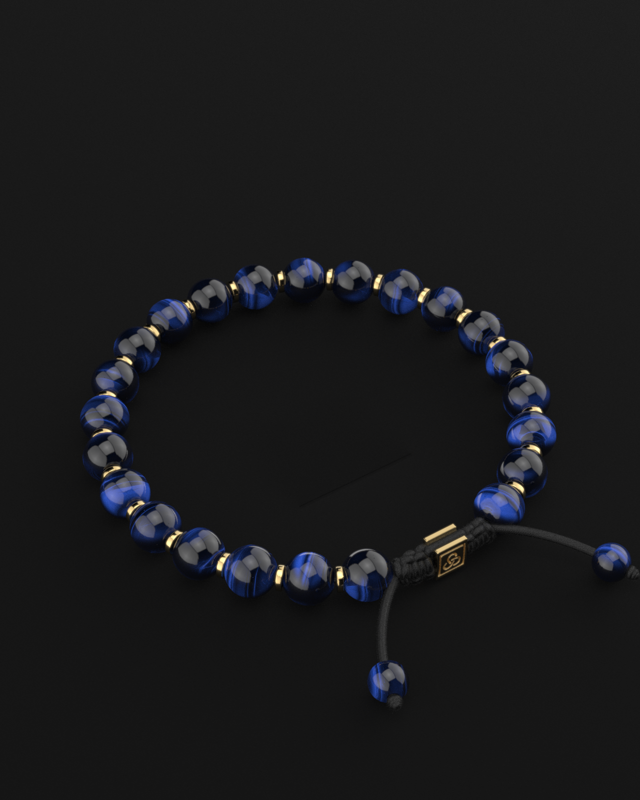 Blue Tiger Eye Bracelet 8mm | Prayer