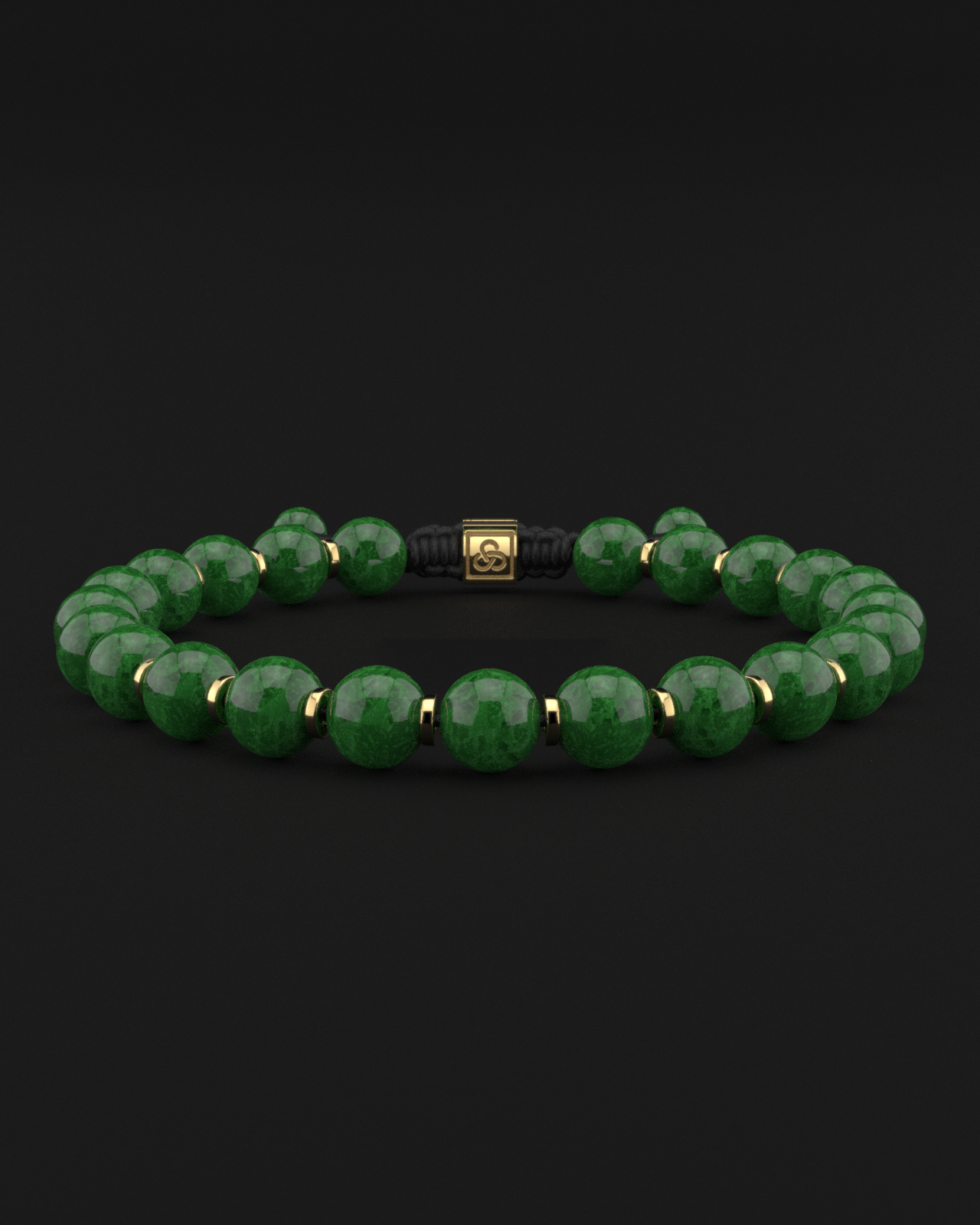 Emerald Jade Bracelet 8mm | Prayer