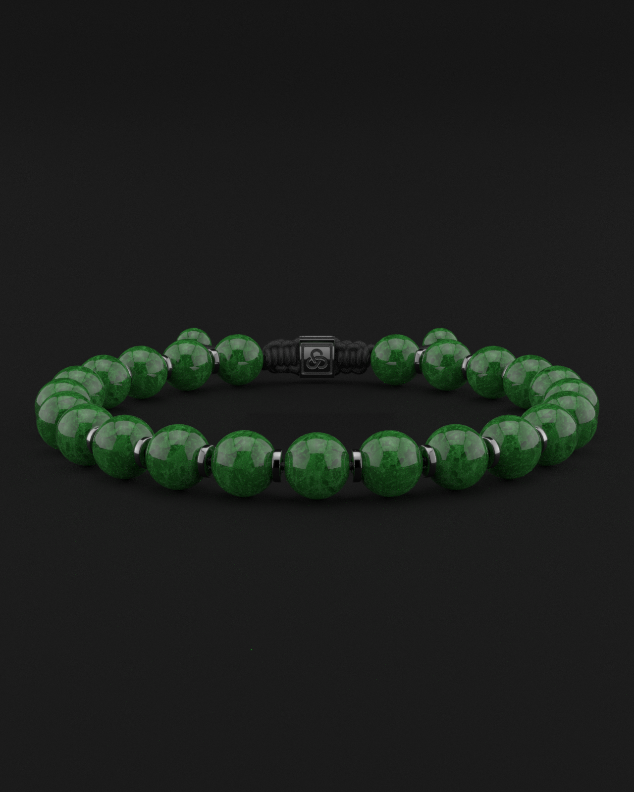 Emerald Jade Bracelet 8mm | Prayer