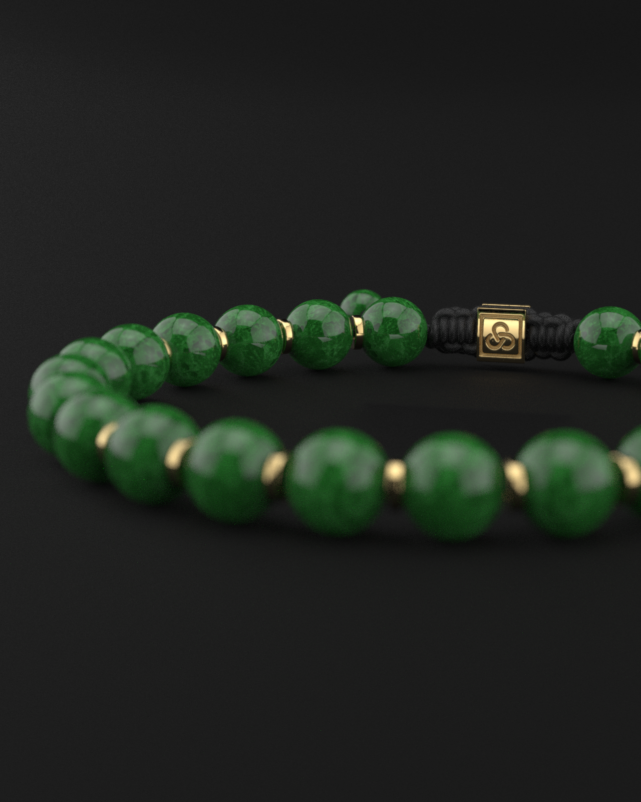 Emerald Jade Bracelet 8mm | Prayer