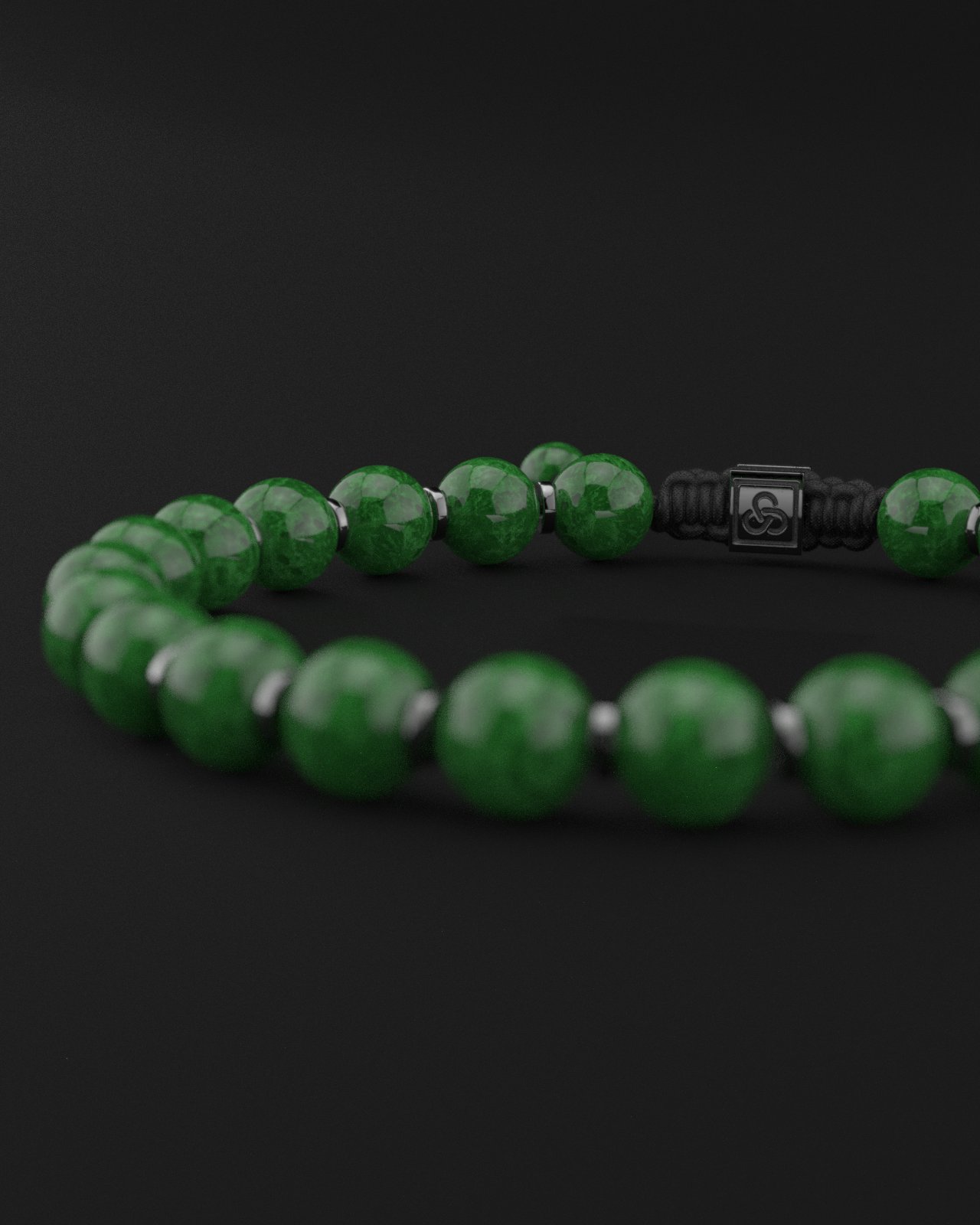 Emerald Jade Bracelet 8mm | Prayer