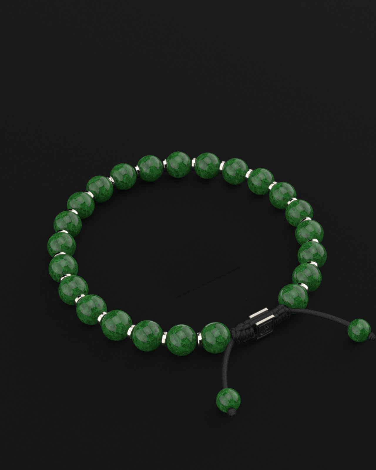 Emerald Jade Bracelet 8mm | Prayer